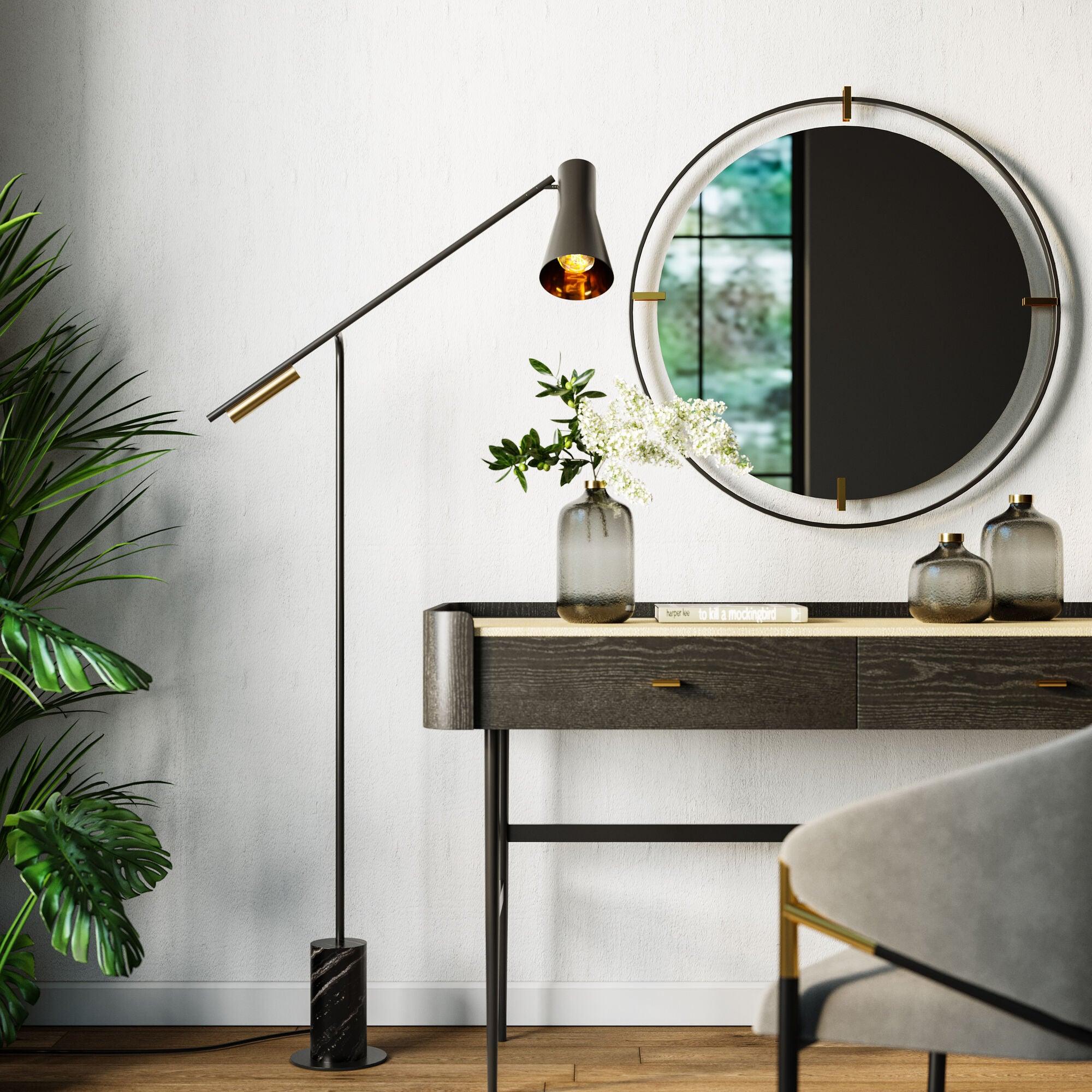 Vosolil Industrial Floor Lamp-Neutral Decor