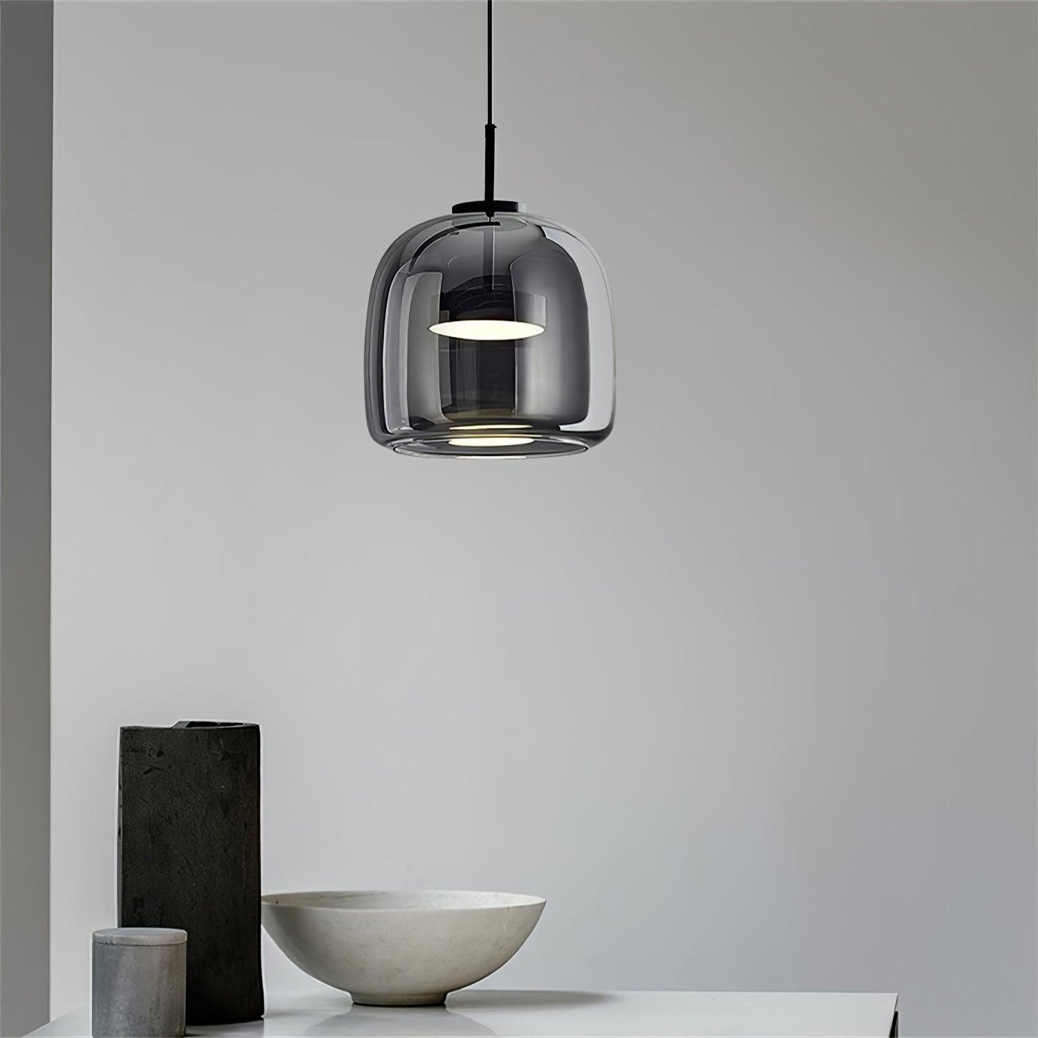 Obsidian Modern Glass Pendant Lamp-Neutral Decor