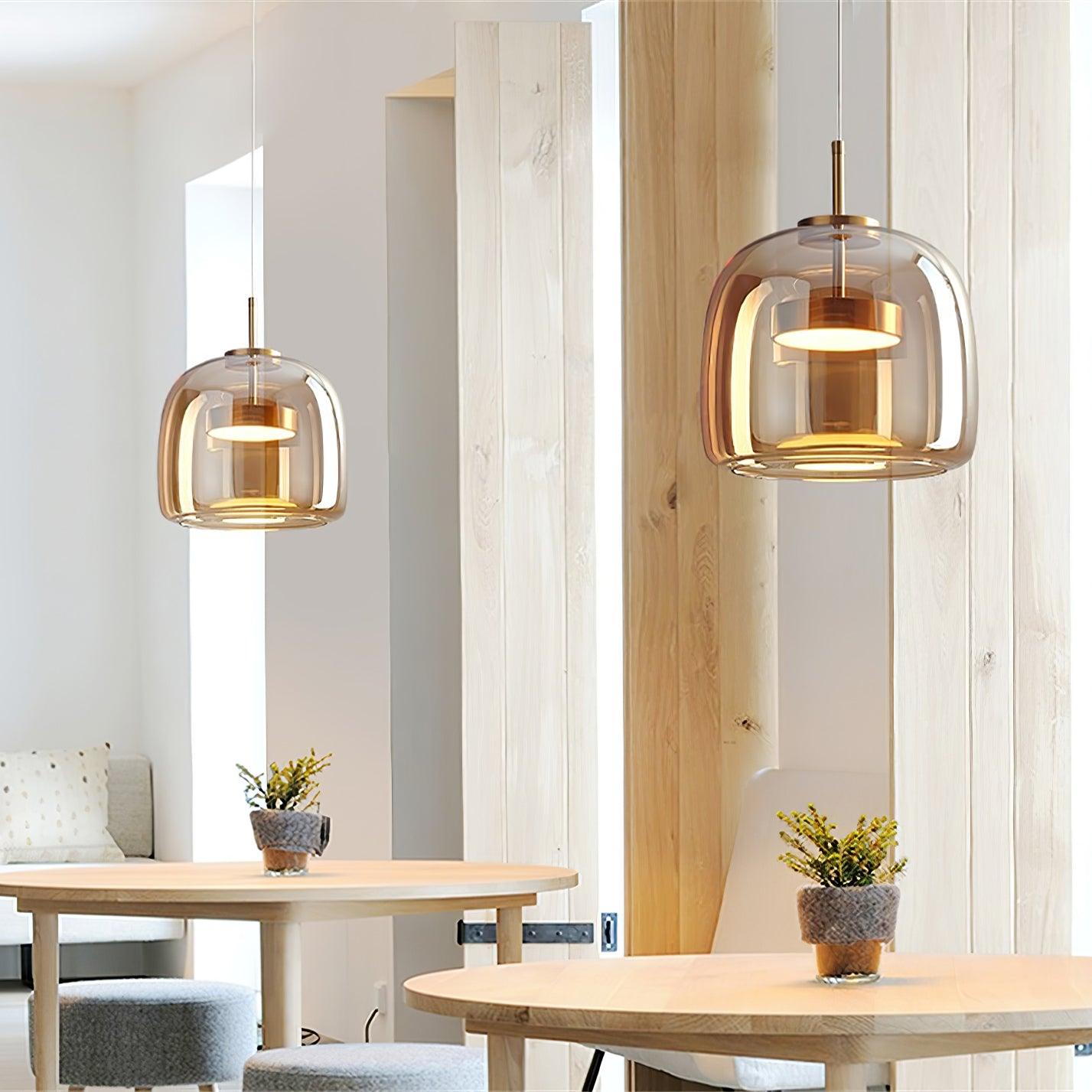 Obsidian Modern Glass Pendant Lamp-Neutral Decor