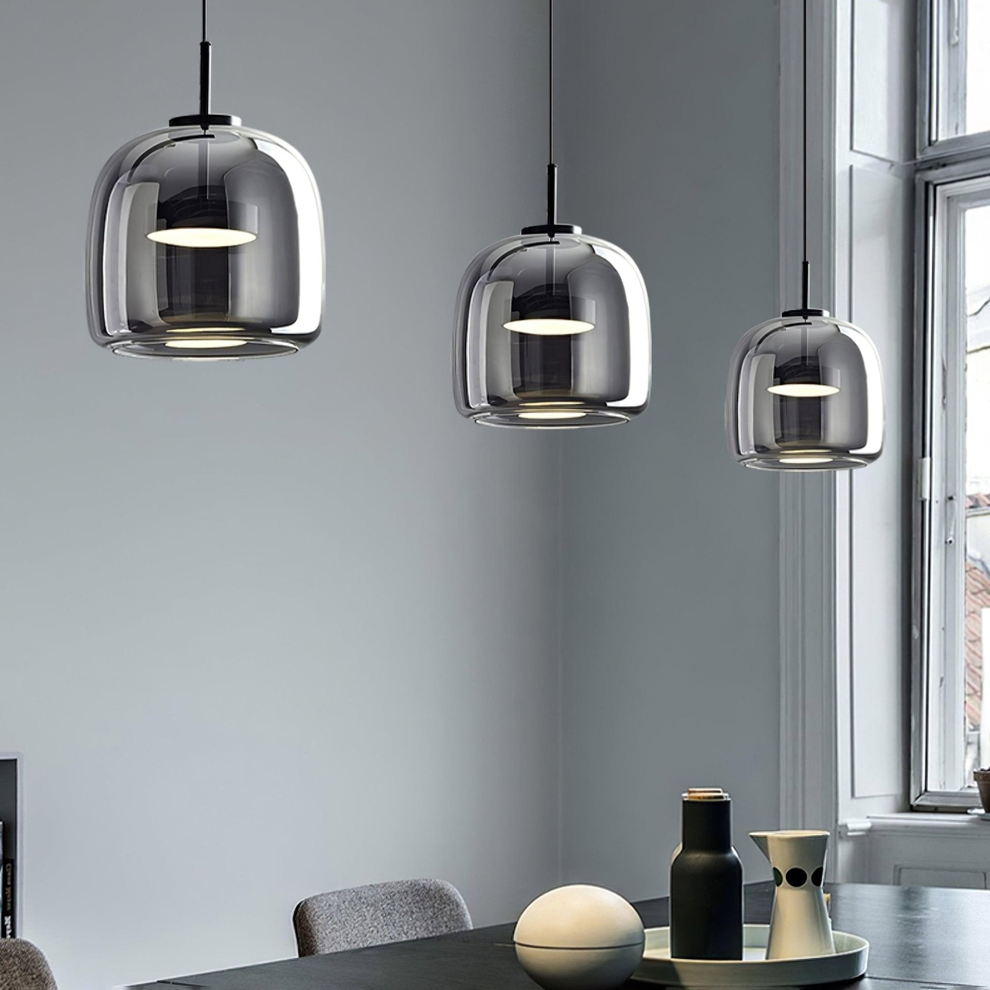 Obsidian Modern Glass Pendant Lamp-Neutral Decor