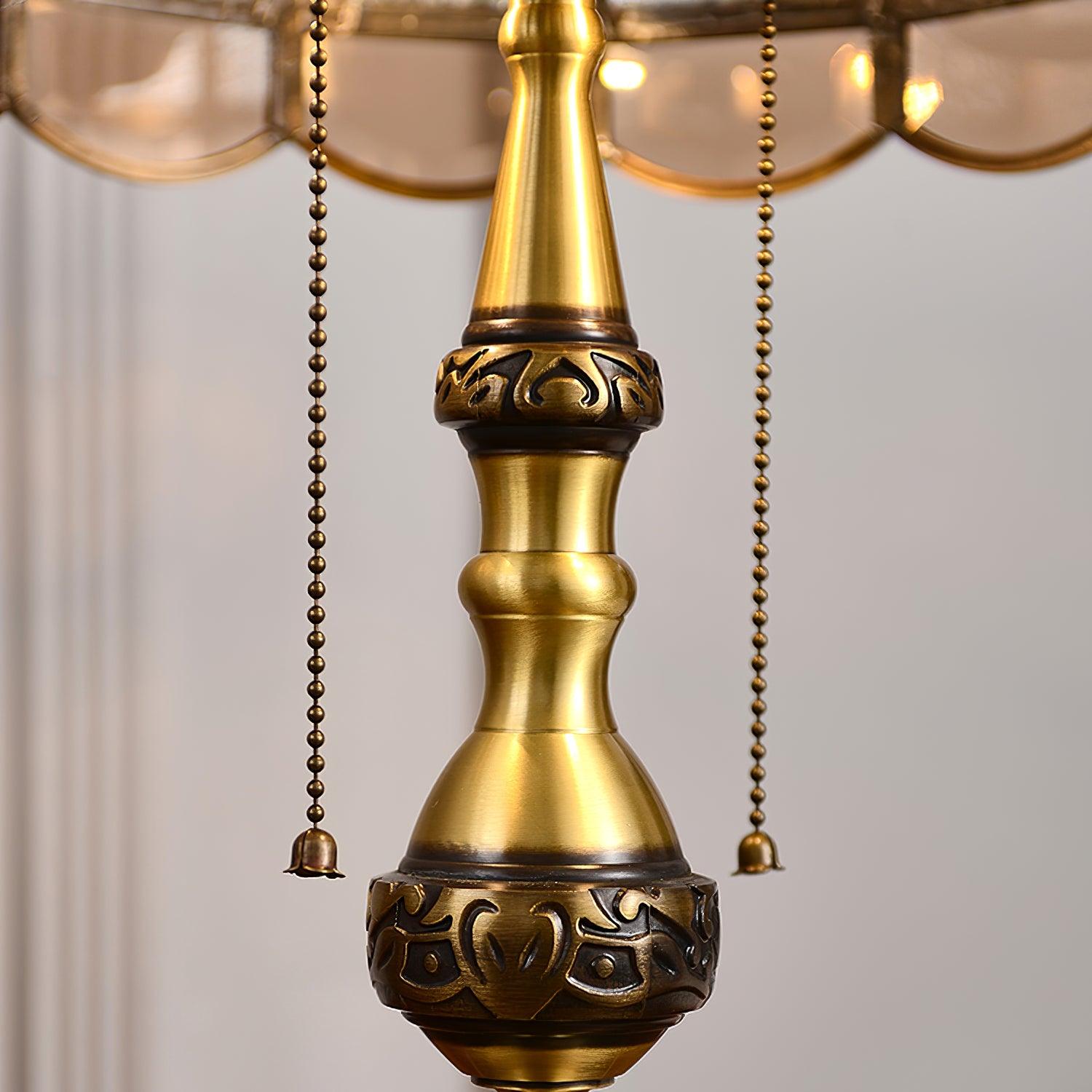 Brillix Brass & Glass Glam Table Lamp-Neutral Decor