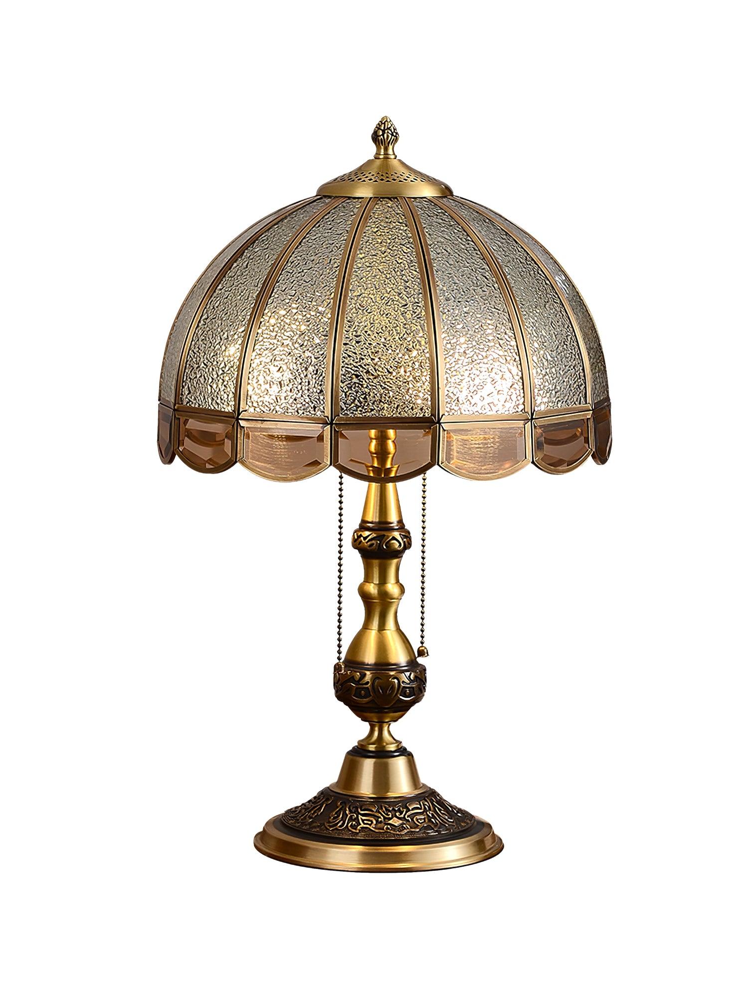 Brillix Brass & Glass Glam Table Lamp-Neutral Decor