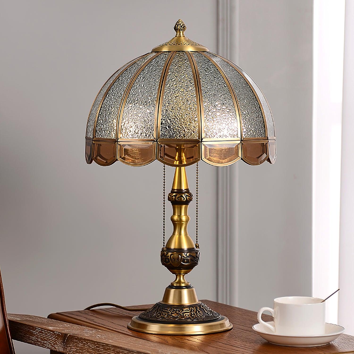 Brillix Brass & Glass Glam Table Lamp-Neutral Decor