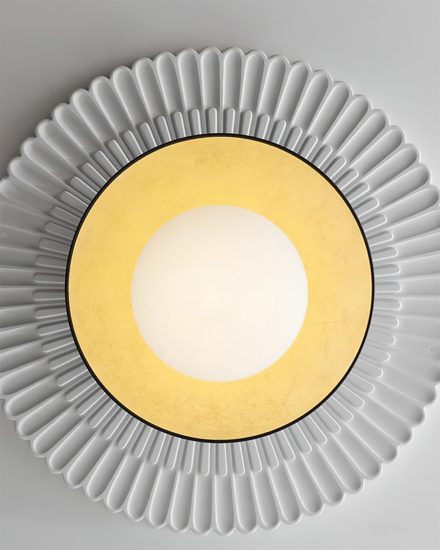 Ceiling Light Metal Canopy Glass Globe Modern Minimalist