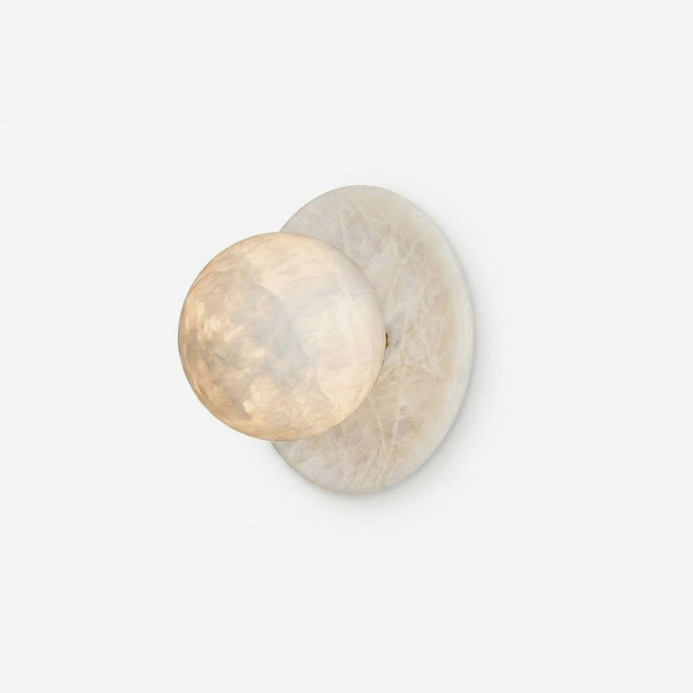 Selene Ball Alabaster Wall Sconce