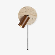 Romino Disc Swing Travertine Wall Light-Neutral Decor