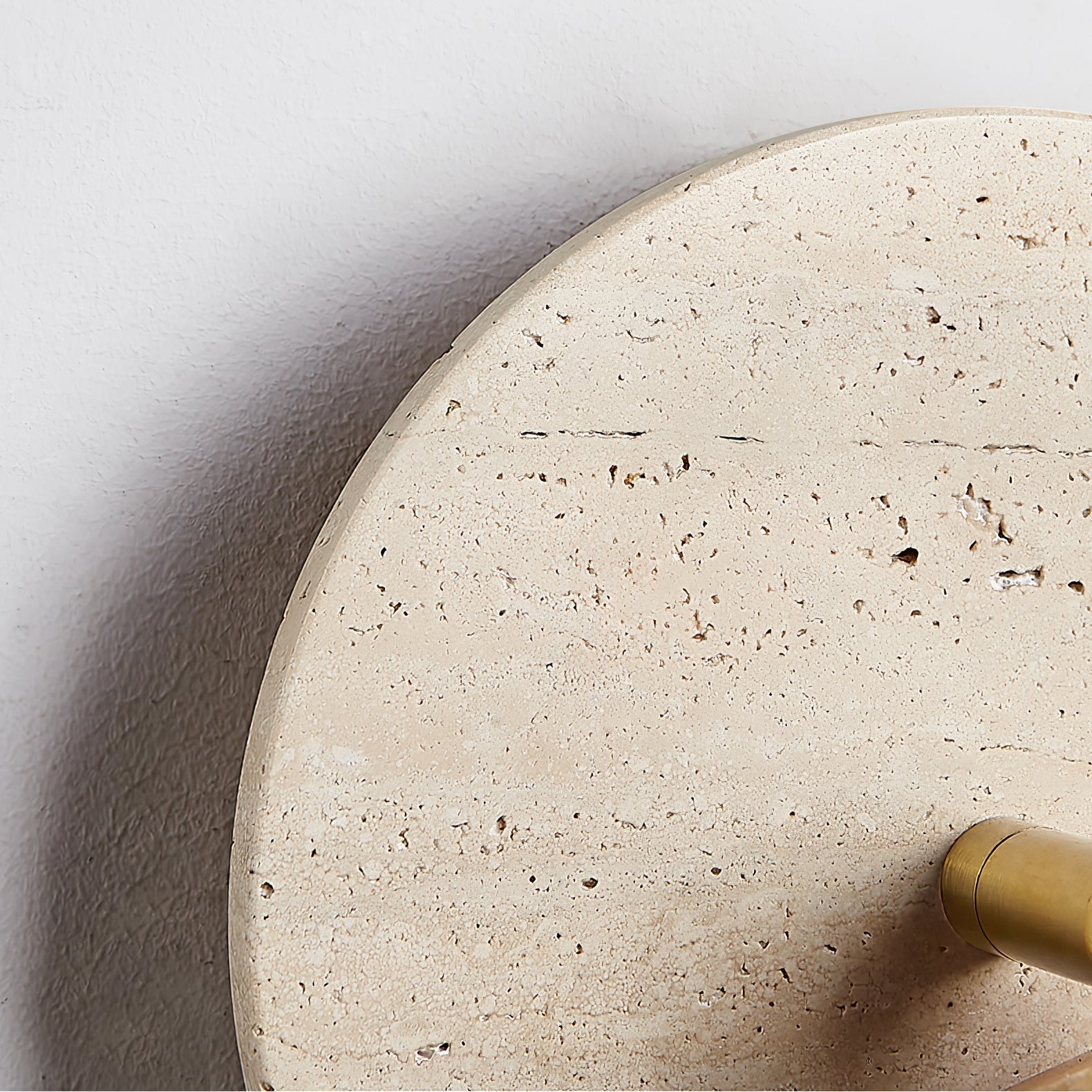 Romino Disc Swing Travertine Wall Light-Neutral Decor