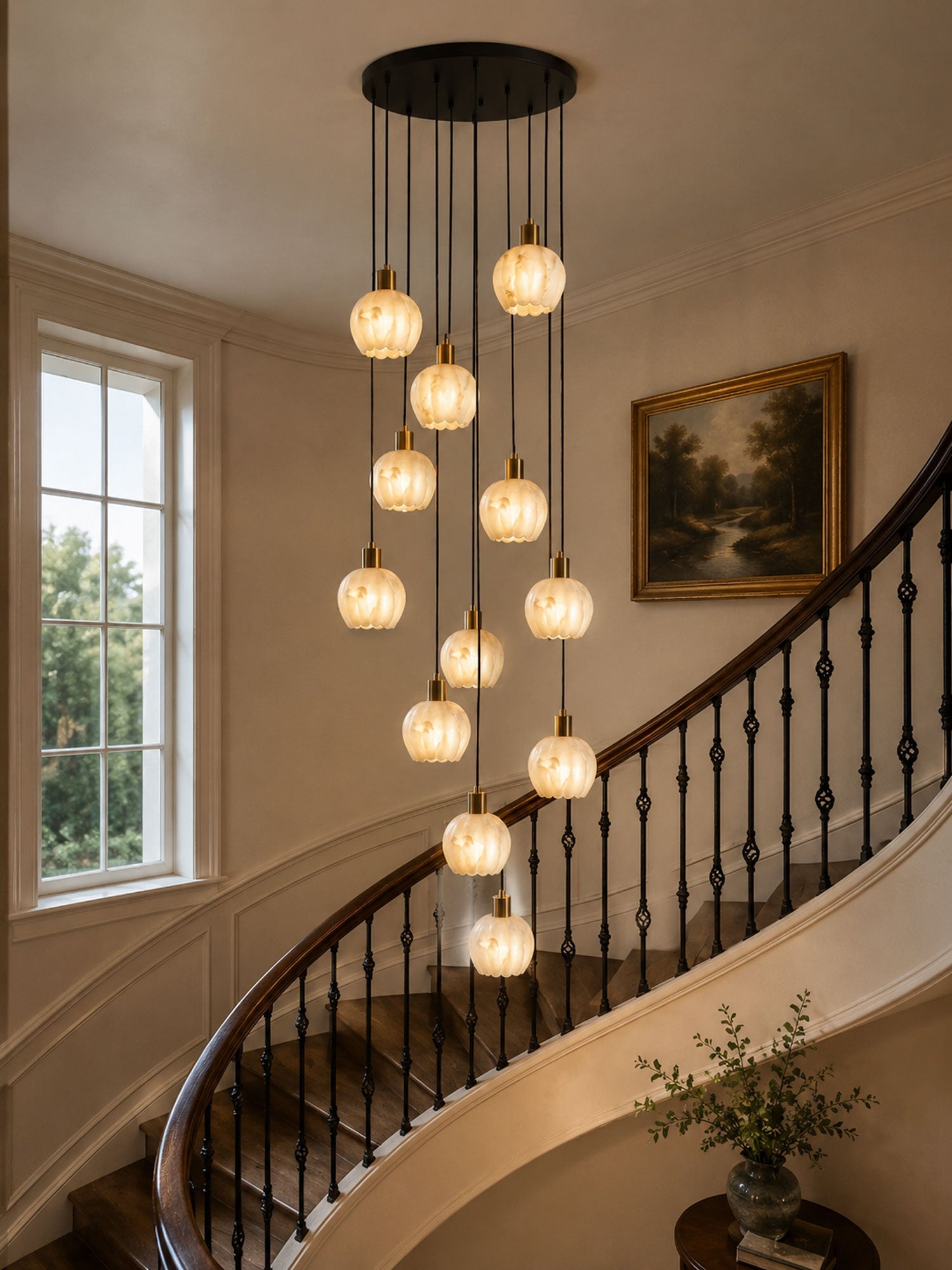 Mian Alabaster Pendant Lamp-Neutral Decor