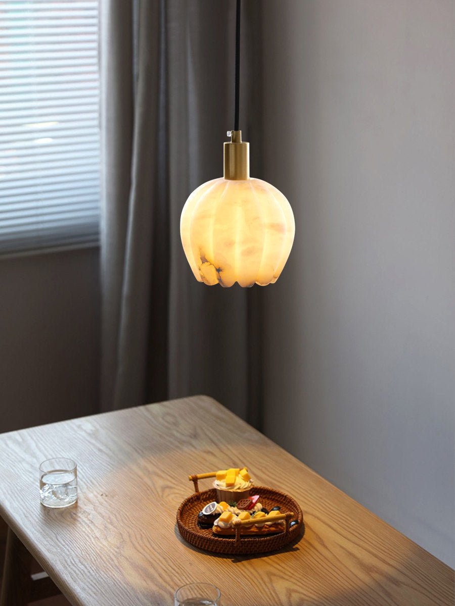 Mian Alabaster Pendant Lamp-Neutral Decor