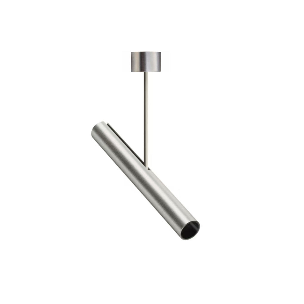 Mib Short Surface-Mounted Spotlight in nickel finish.