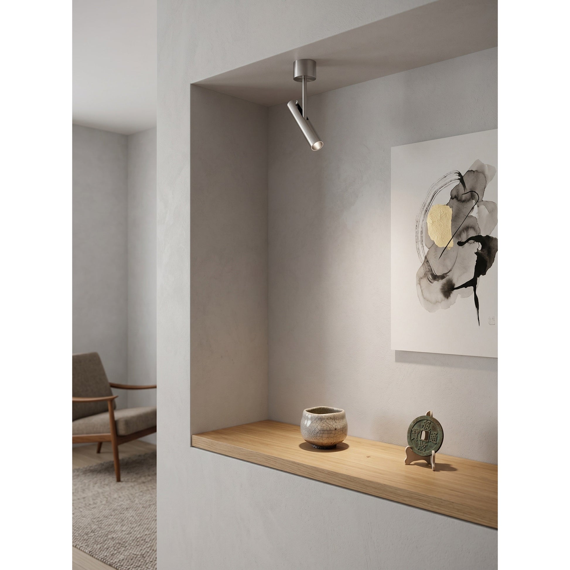 Technical drawing showing the dimensions of the small spotlight.