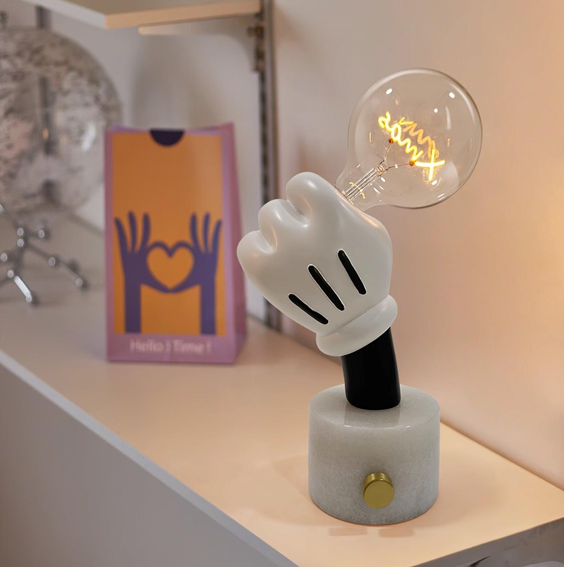 Cosoril Cartoon Gloved Table Lamp-Neutral Decor