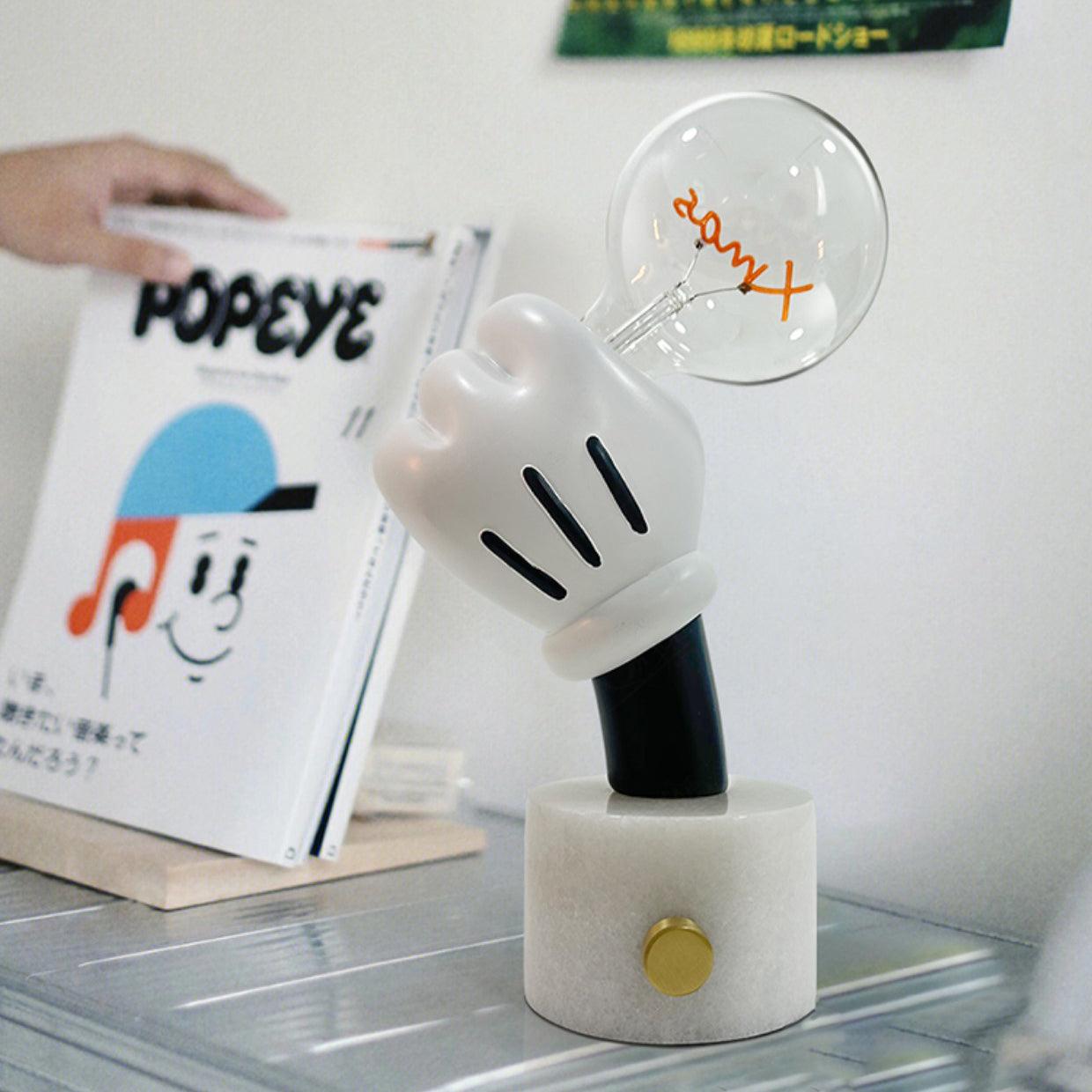 Cosoril Cartoon Gloved Table Lamp-Neutral Decor