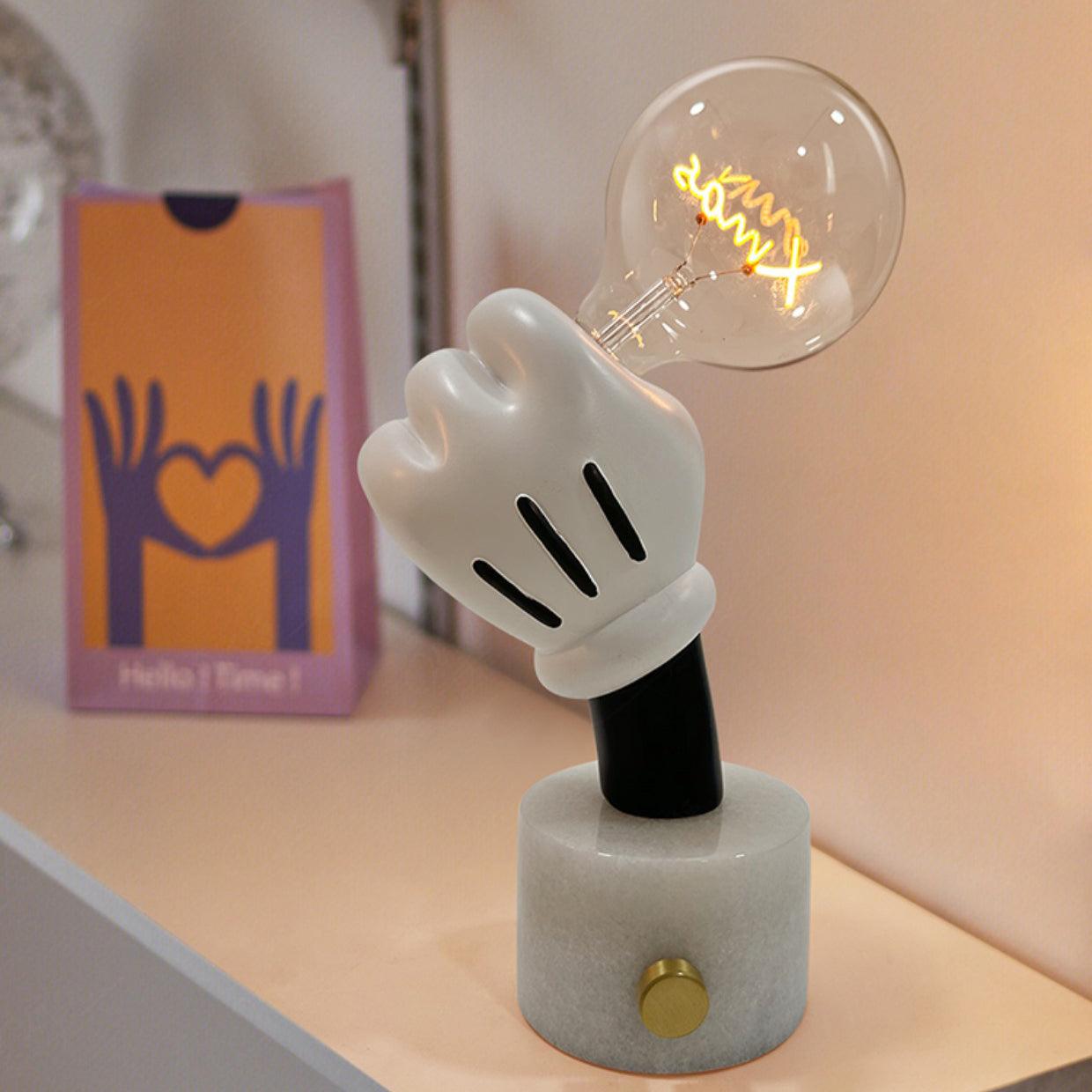 Cosoril Cartoon Gloved Table Lamp-Neutral Decor
