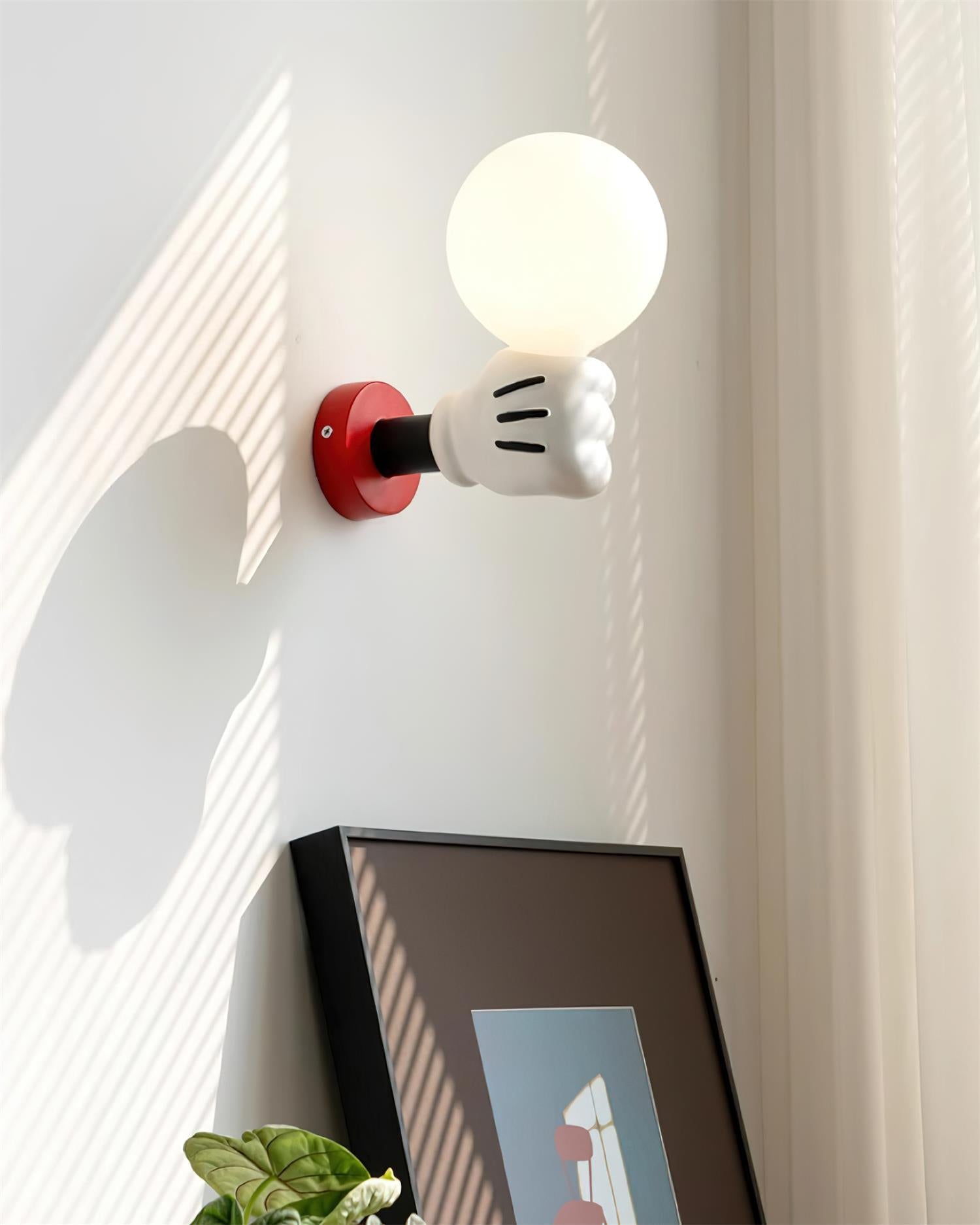 Wall Lamp Fabric Shade Modern Classic Gold Walnut Sconce Bedroom