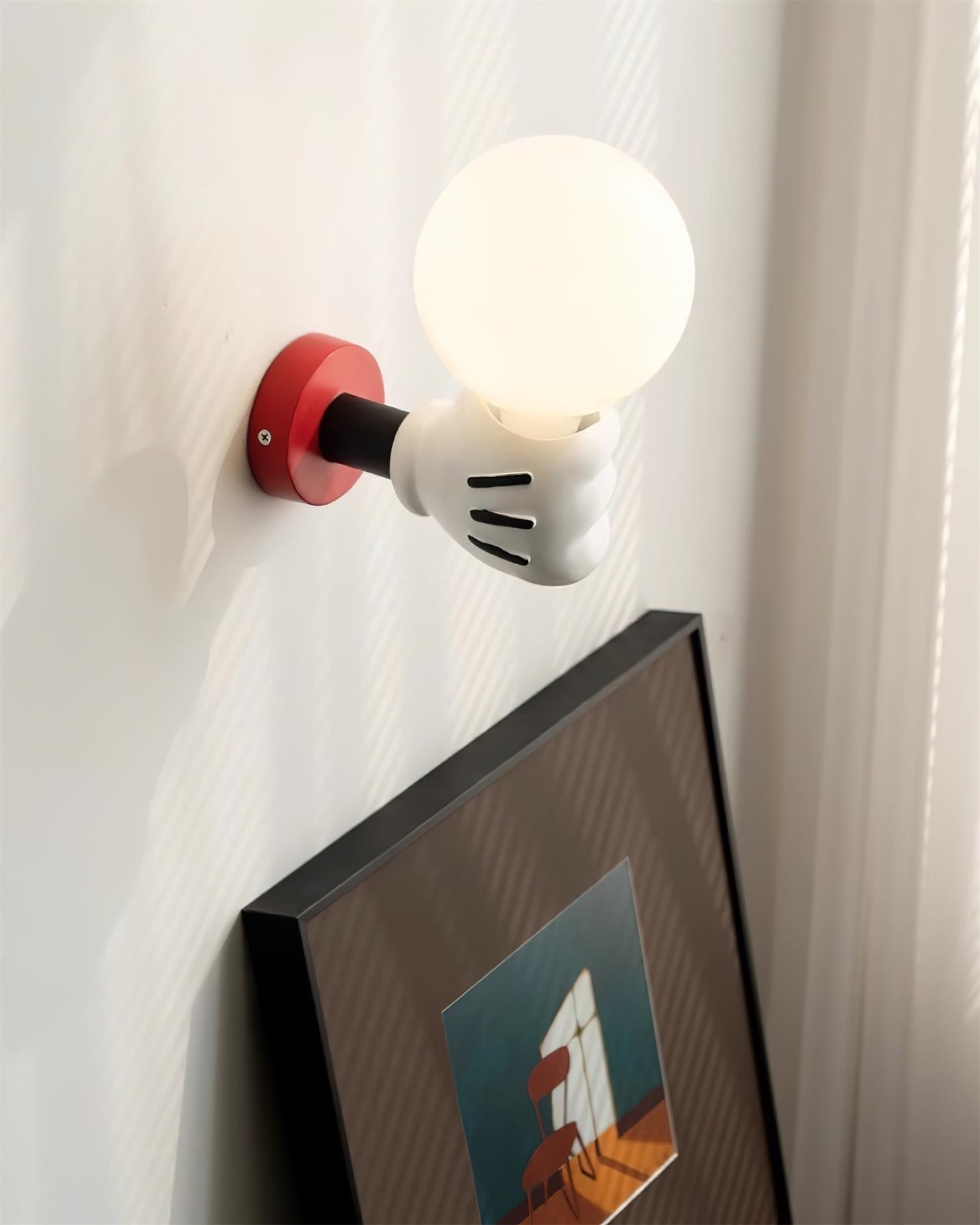 Wall Lamp Fabric Shade Modern Classic Gold Walnut Sconce Bedroom