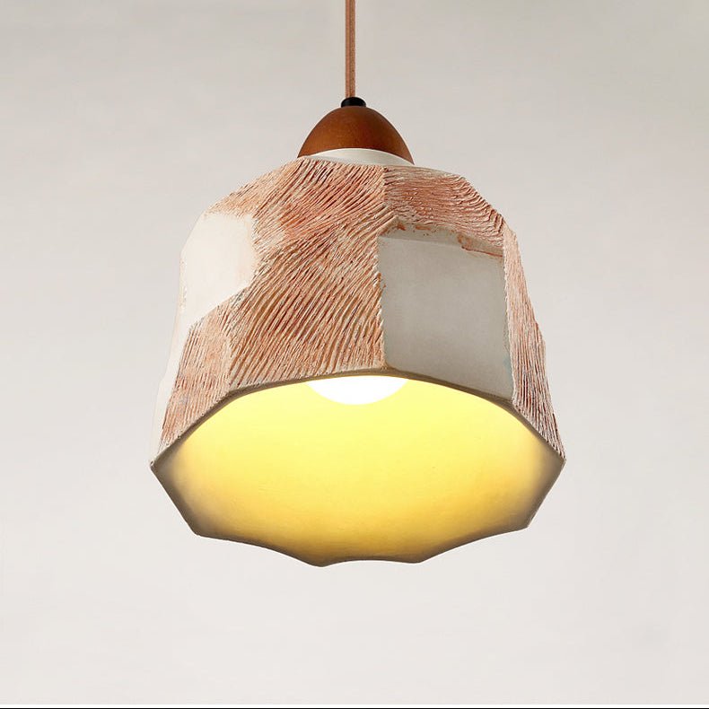 Microcement Textured Pendant Light-Neutral Decor