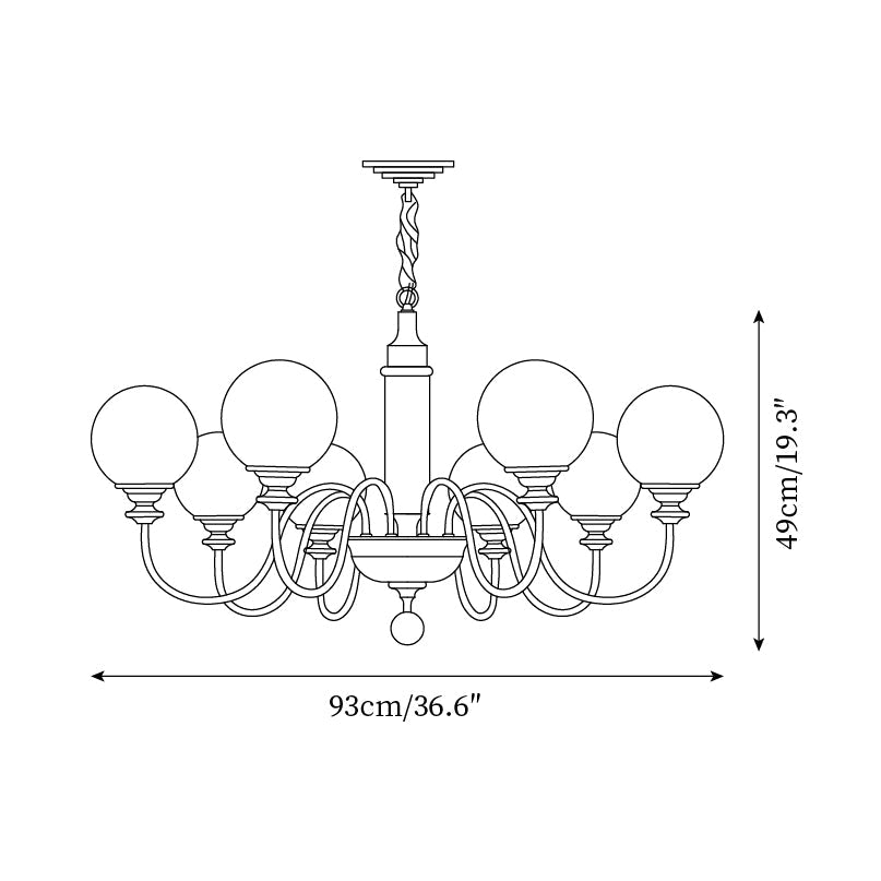 Lumivian 8-Light Globe Chandelier