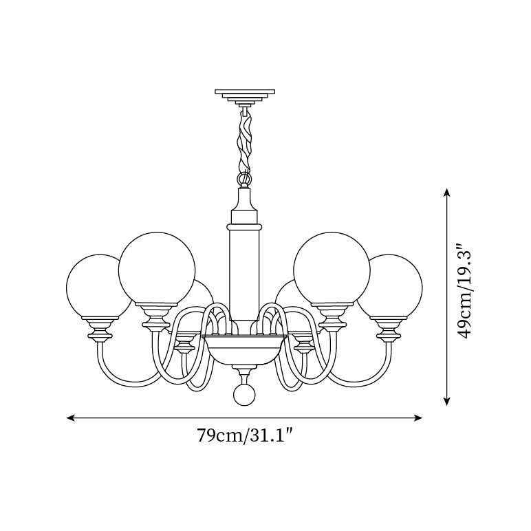 Lumivian 8-Light Globe Chandelier