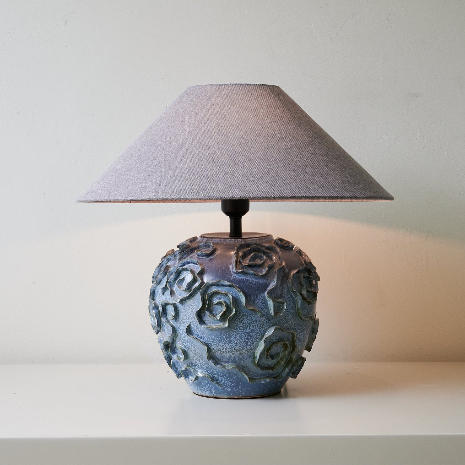 Brian Vintage Ceramics Table Lamp-Neutral Decor