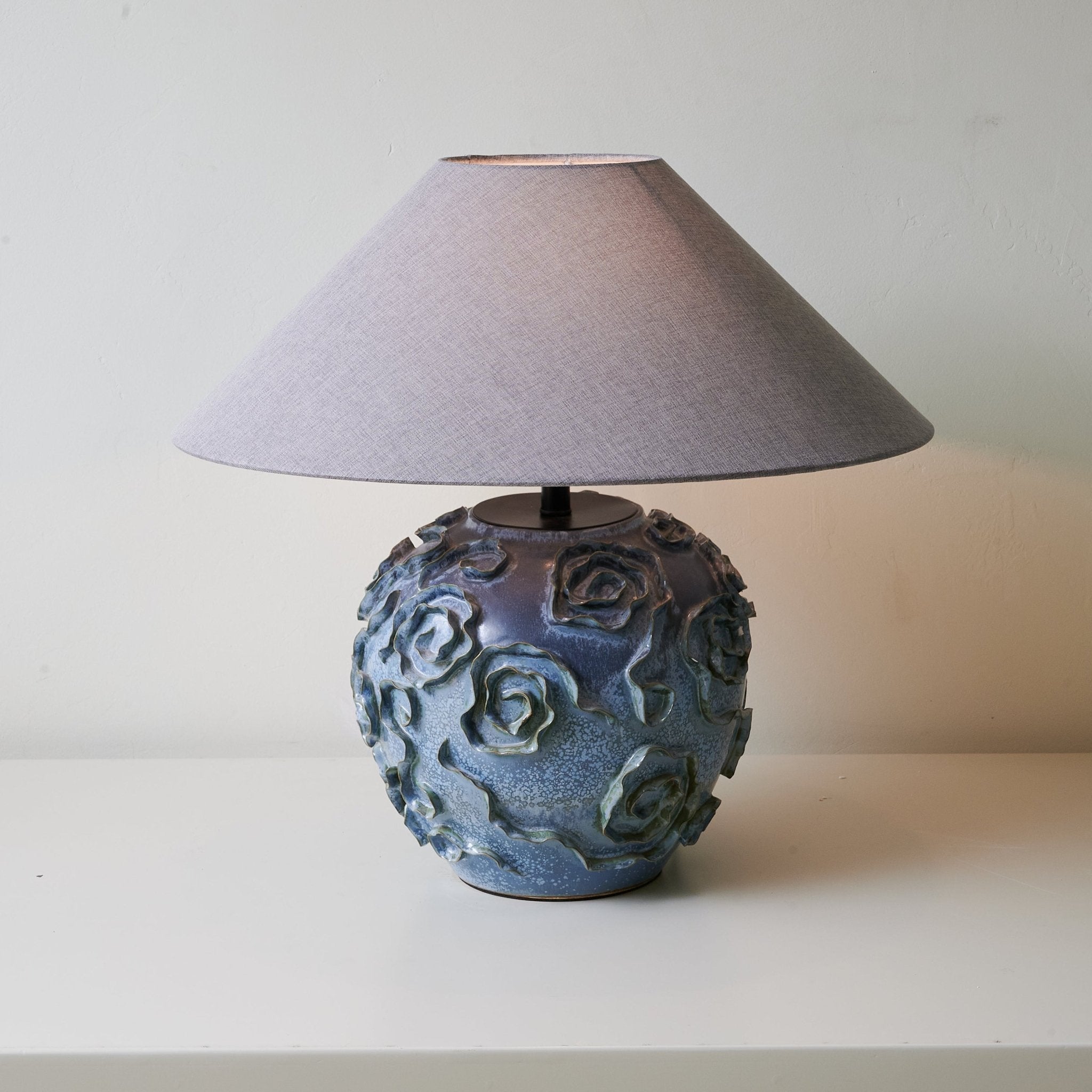Brian Vintage Ceramics Table Lamp-Neutral Decor