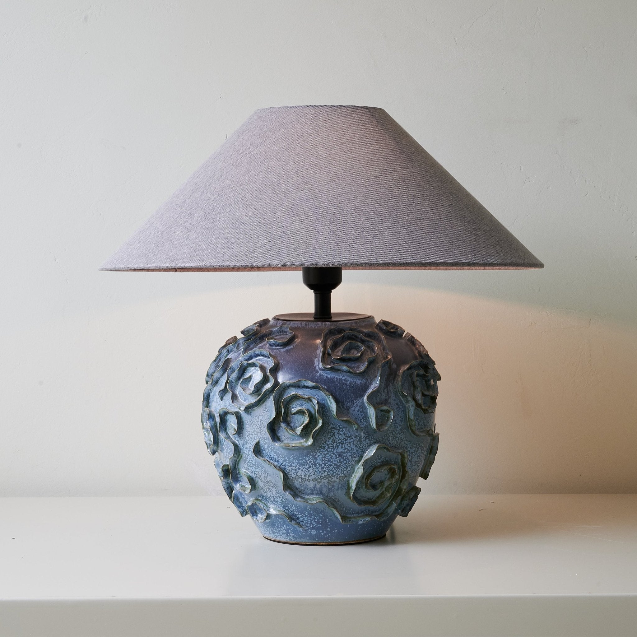 Brian Vintage Ceramics Table Lamp-Neutral Decor