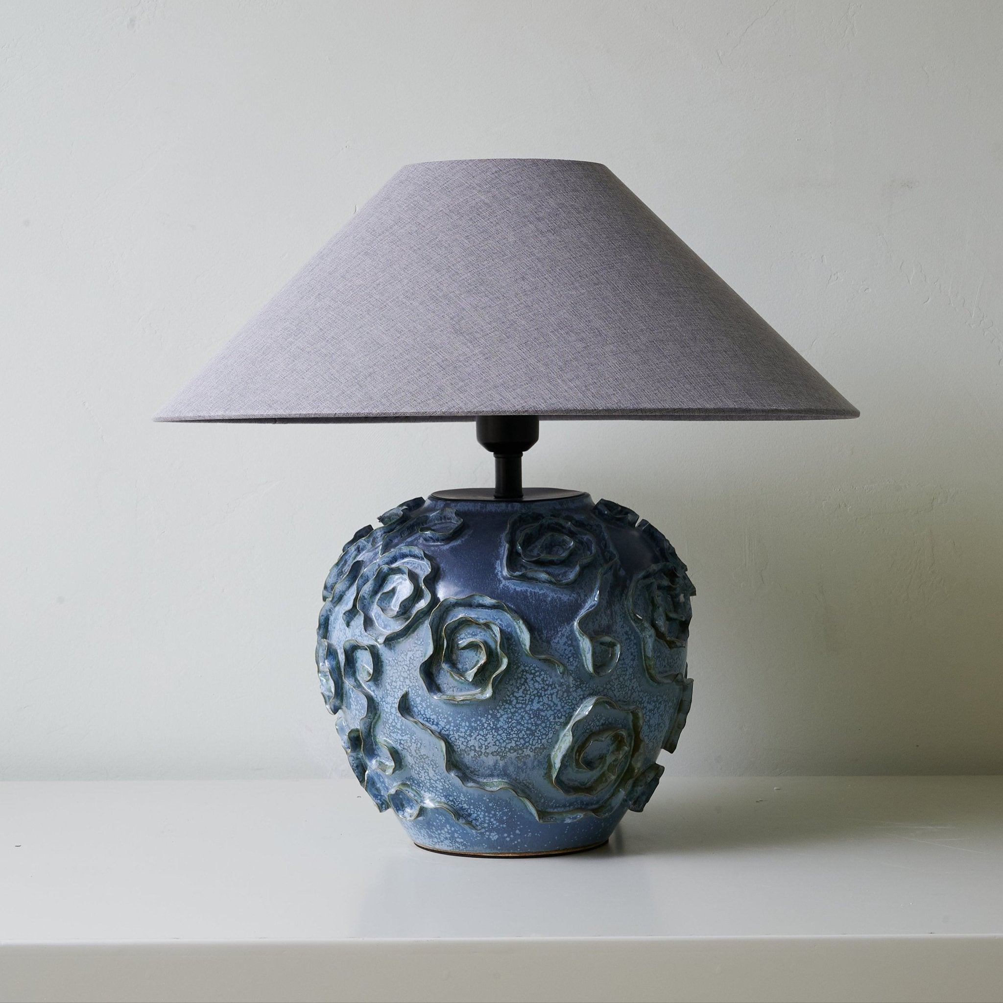 Brian Vintage Ceramics Table Lamp-Neutral Decor