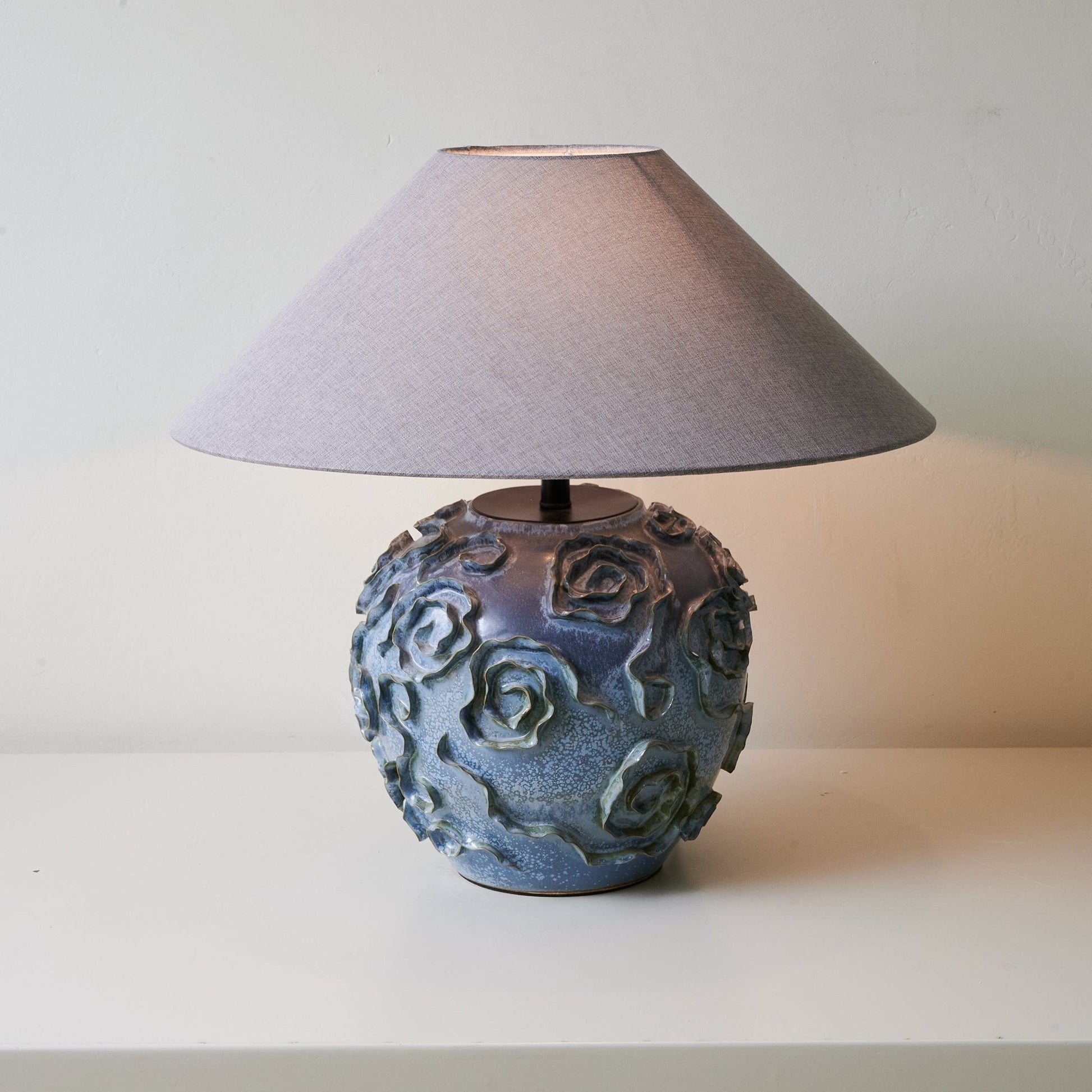 Brian Vintage Ceramics Table Lamp-Neutral Decor