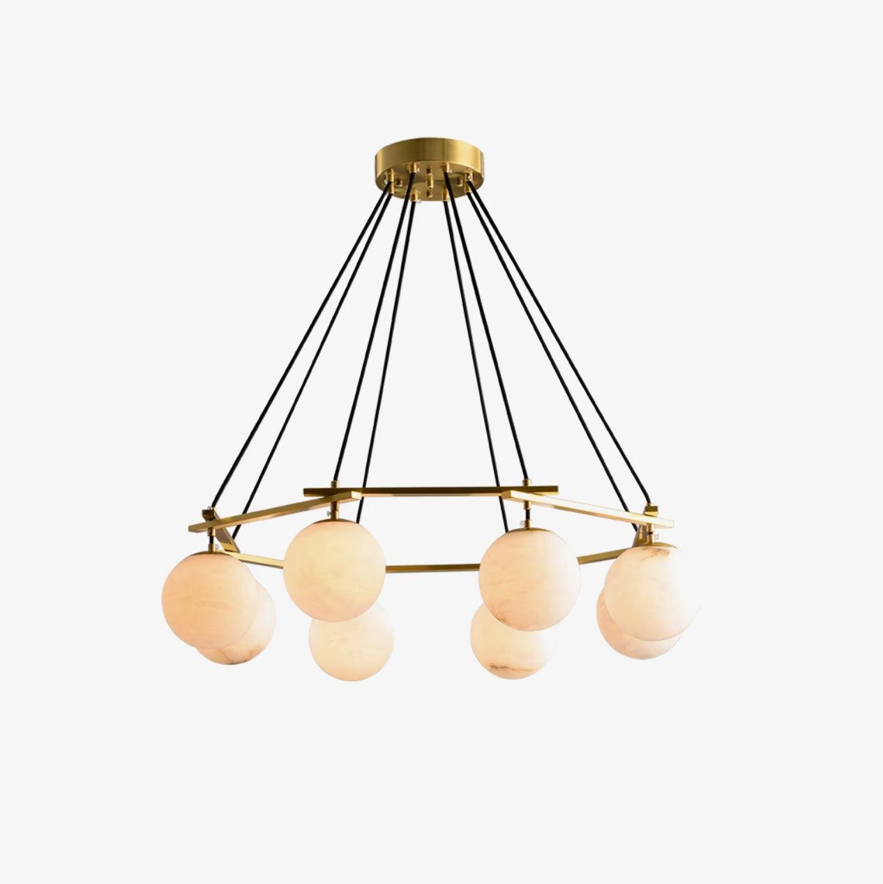 Lunara Alabaster Chandelier Light-Neutral Decor