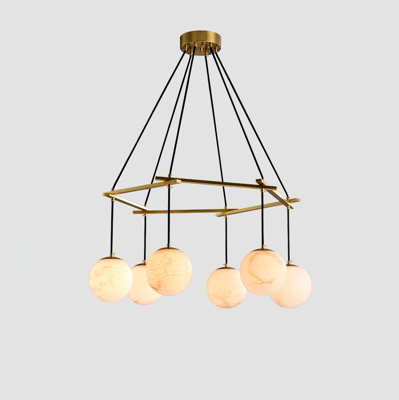Lunara Alabaster Chandelier Light-Neutral Decor