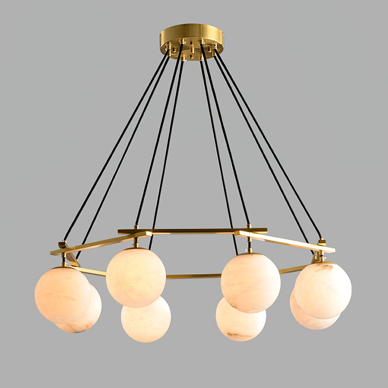 Lunara Alabaster Chandelier Light-Neutral Decor