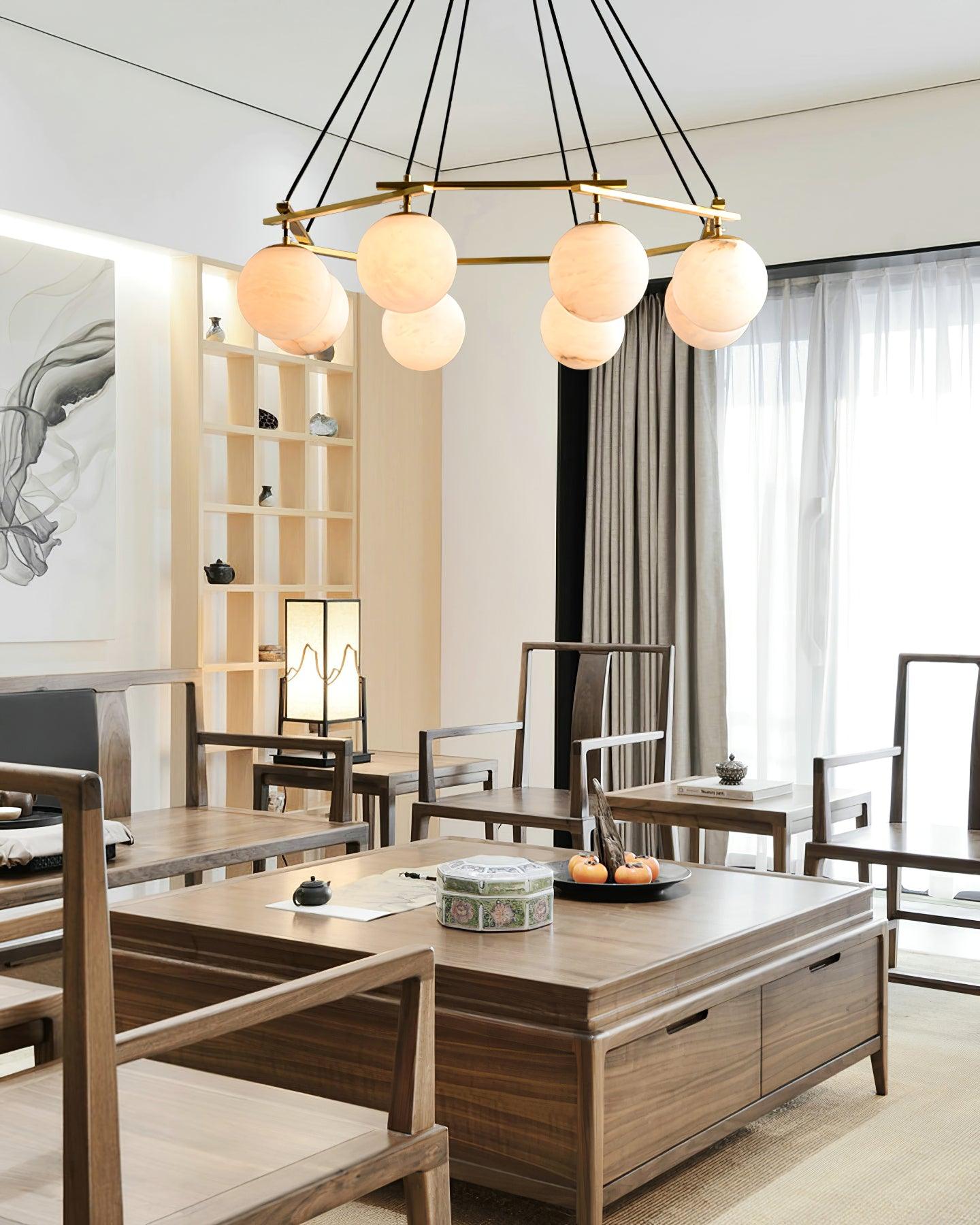 Lunara Alabaster Chandelier Light-Neutral Decor