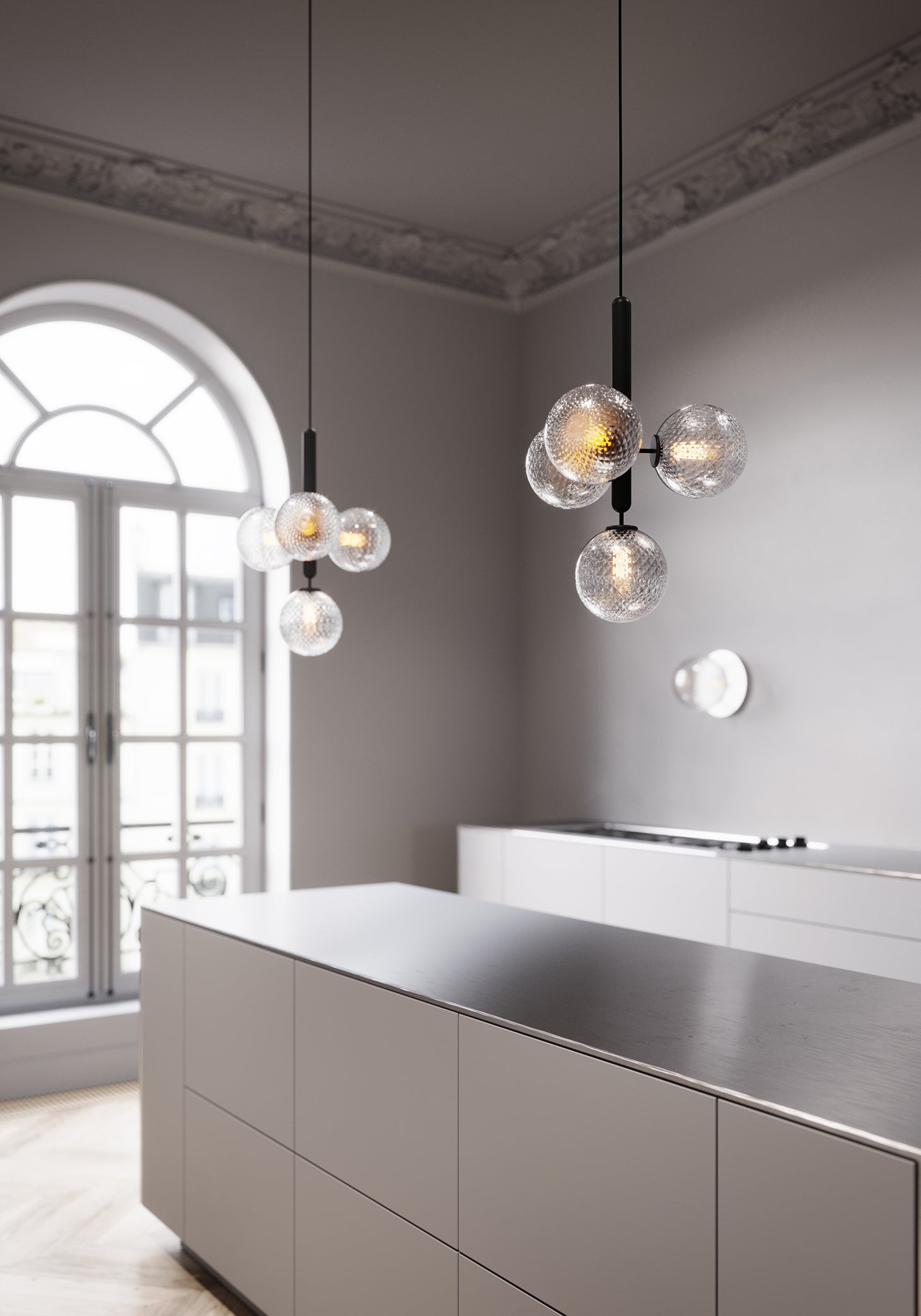 Aurelion Brass Industrial Pendant Light-Neutral Decor
