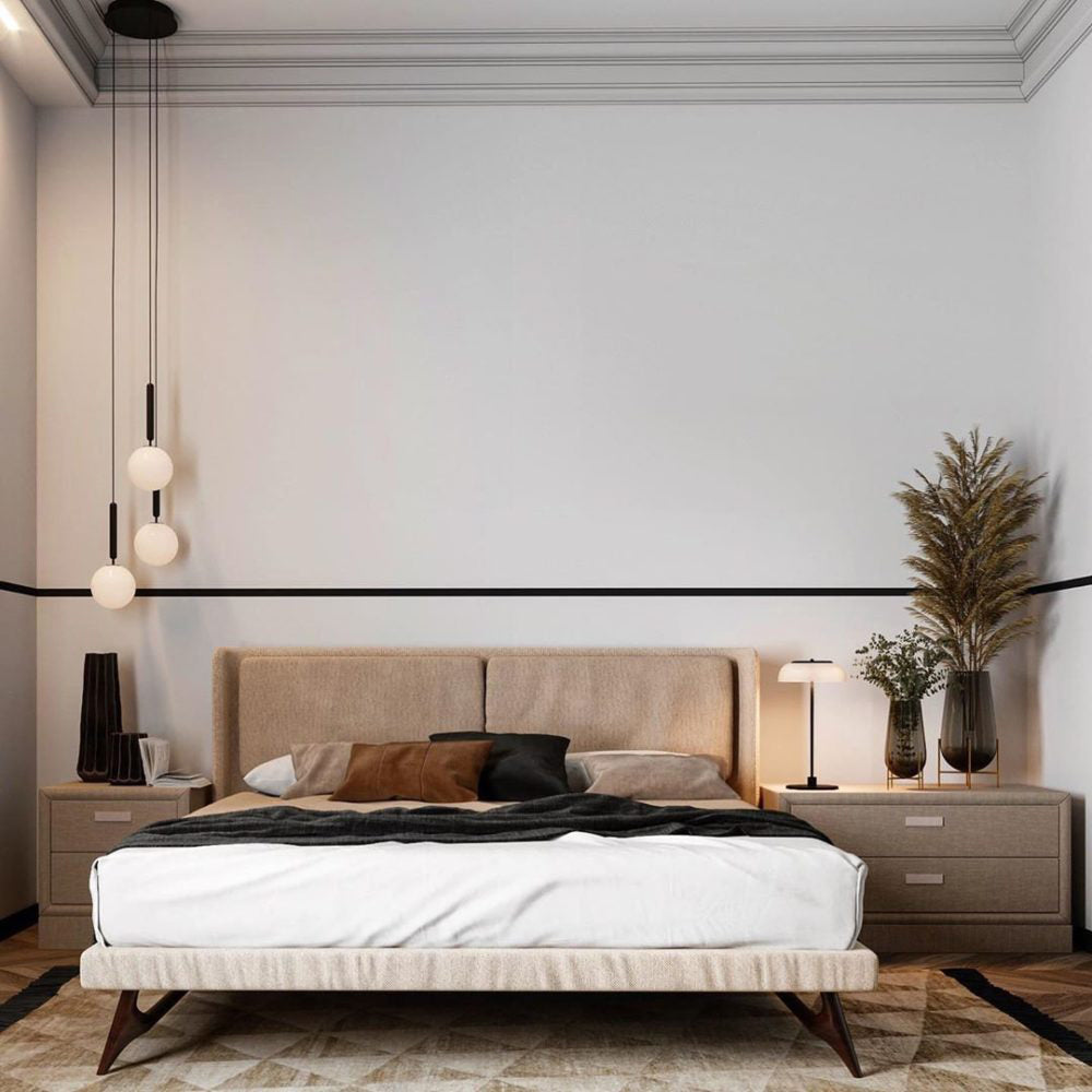 Azorila Modern Minimalist Swag Brass Glass Pendant Light-Neutral Decor