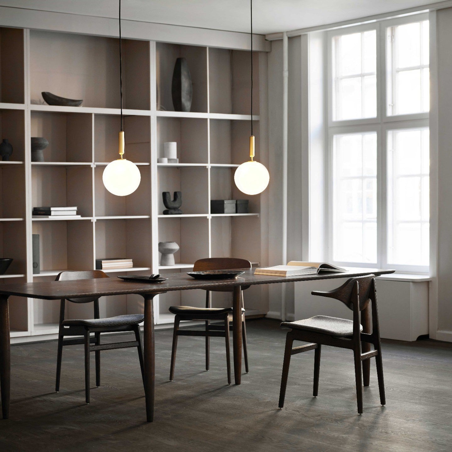 Aurelion Brass Industrial Pendant Light-Neutral Decor