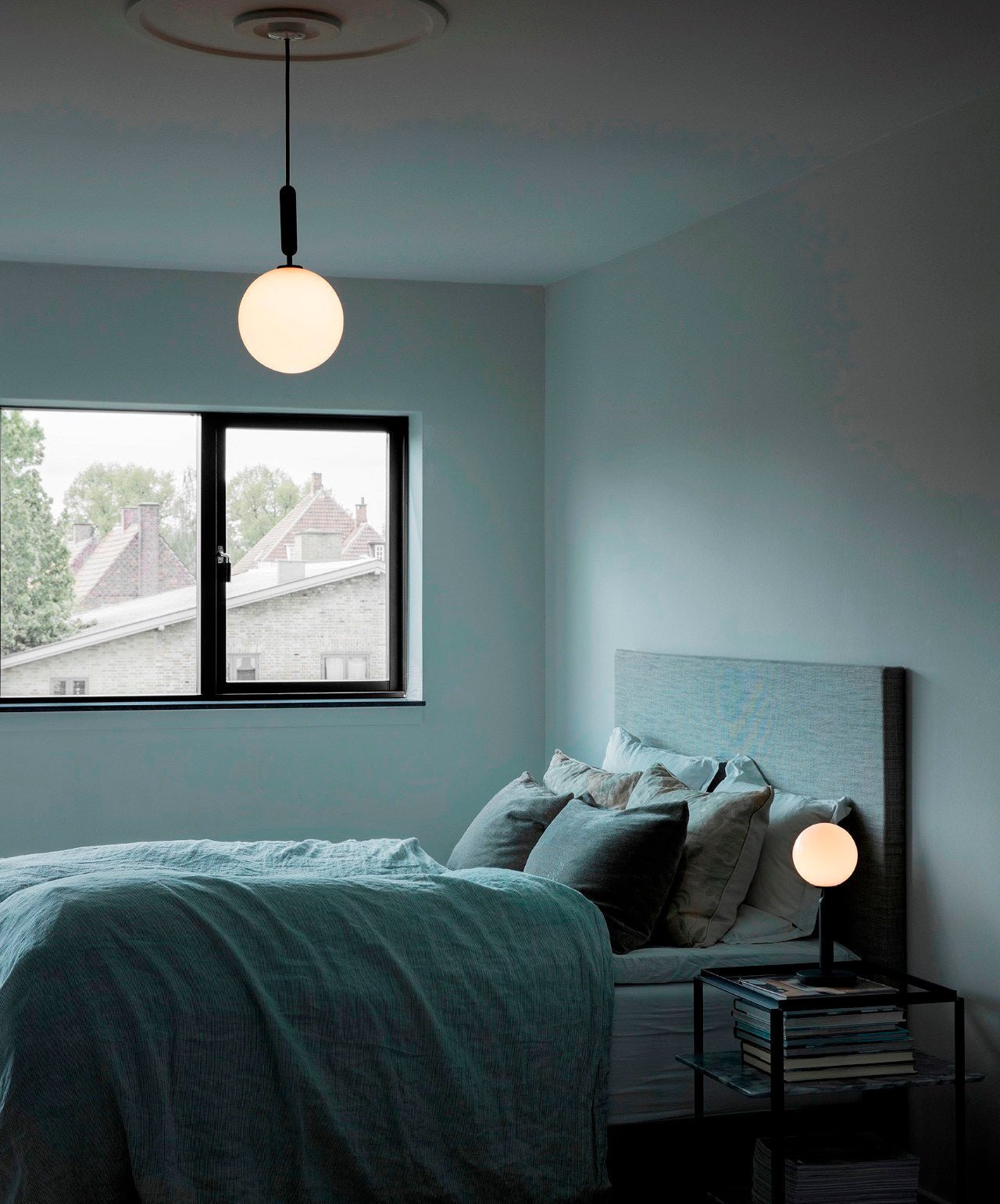Azorila Modern Minimalist Swag Brass Glass Pendant Light-Neutral Decor