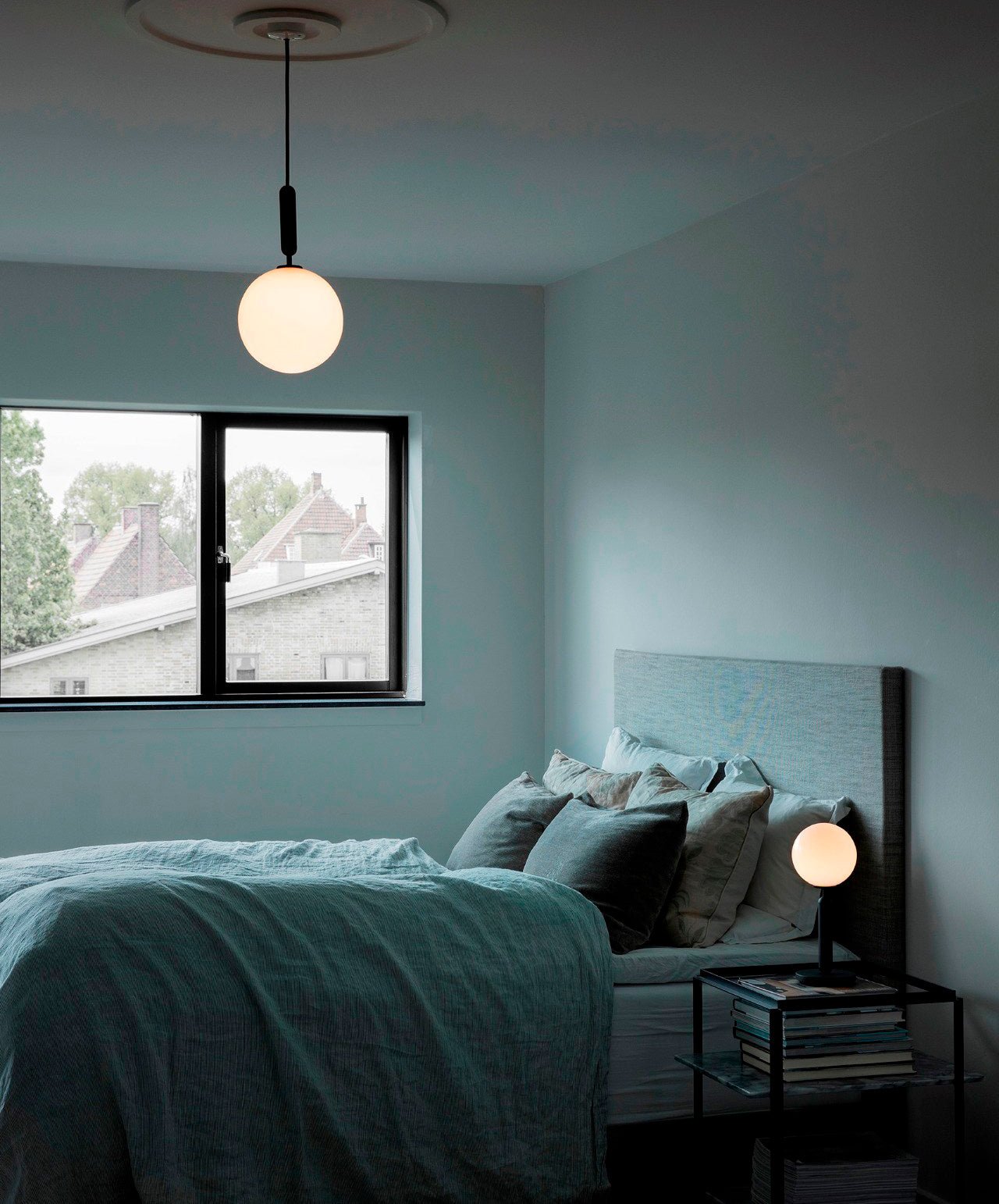 Azorila Modern Minimalist Swag Brass Glass Pendant Light-Neutral Decor