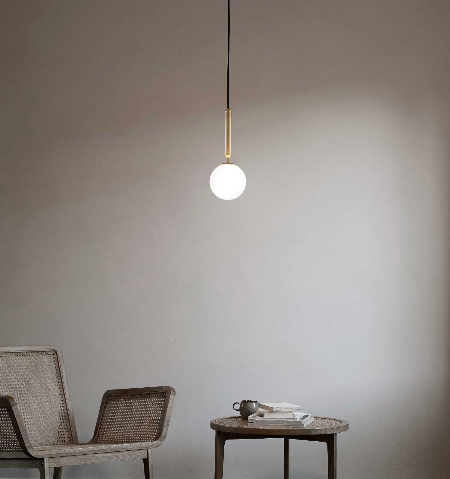 Azorila Modern Minimalist Swag Brass Glass Pendant Light-Neutral Decor