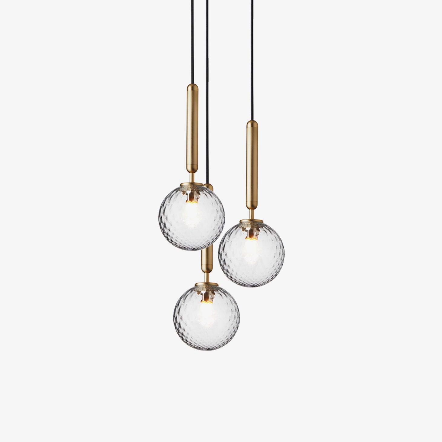 Azorila Modern Minimalist Swag Brass Glass Pendant Light-Neutral Decor