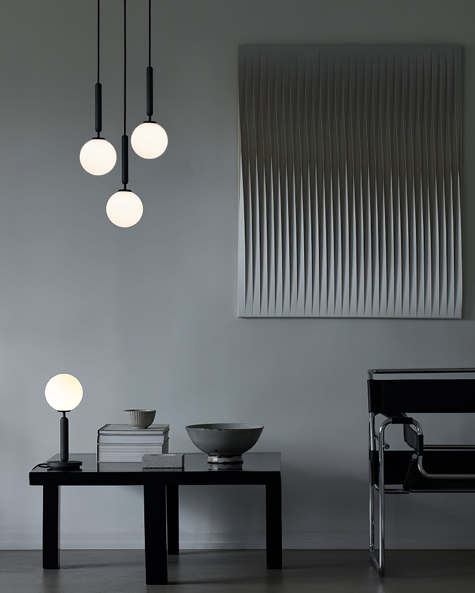 Azorila Modern Minimalist Swag Brass Glass Pendant Light-Neutral Decor