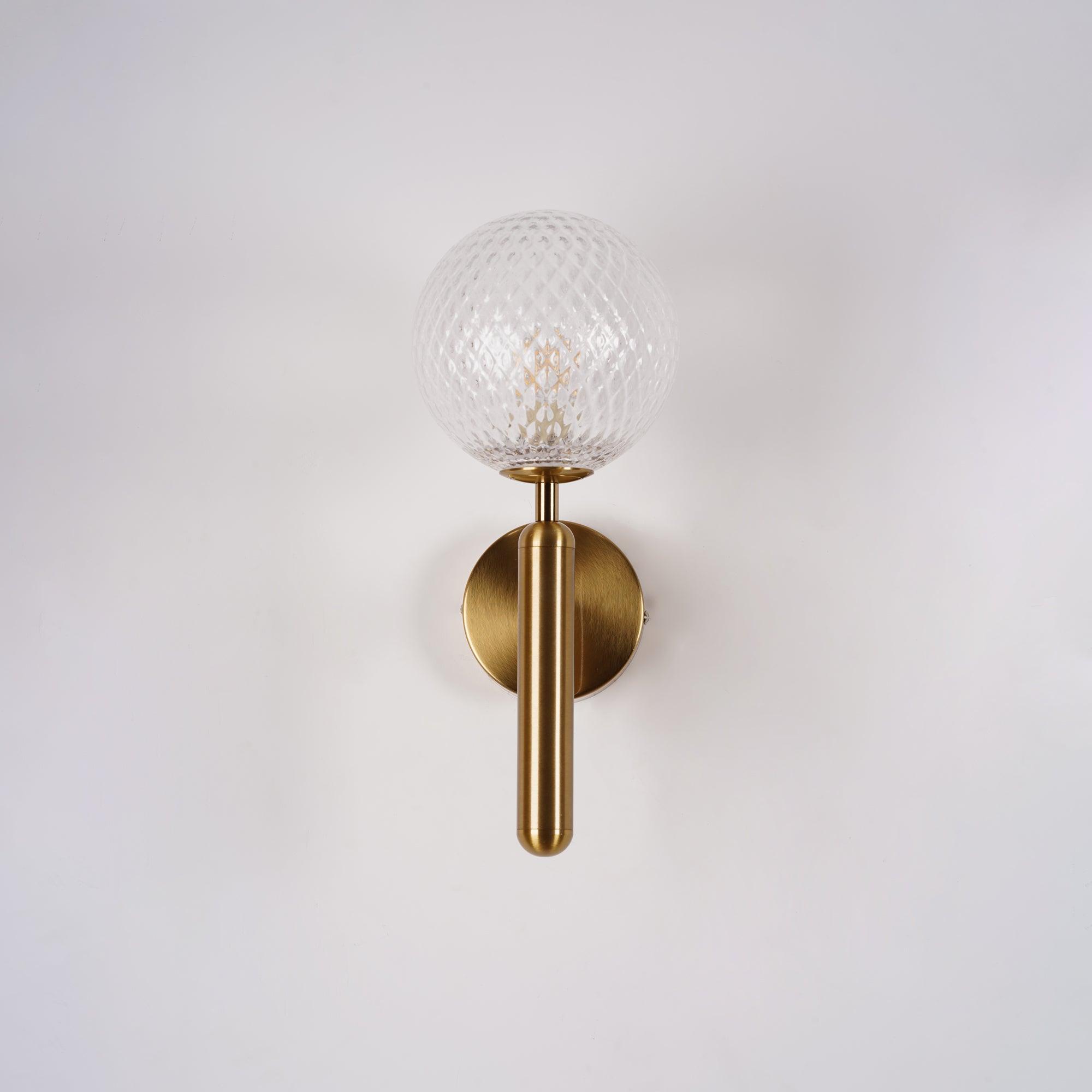 Ilirila Modern Minimalist Brass Glass Wall Light-Neutral Decor