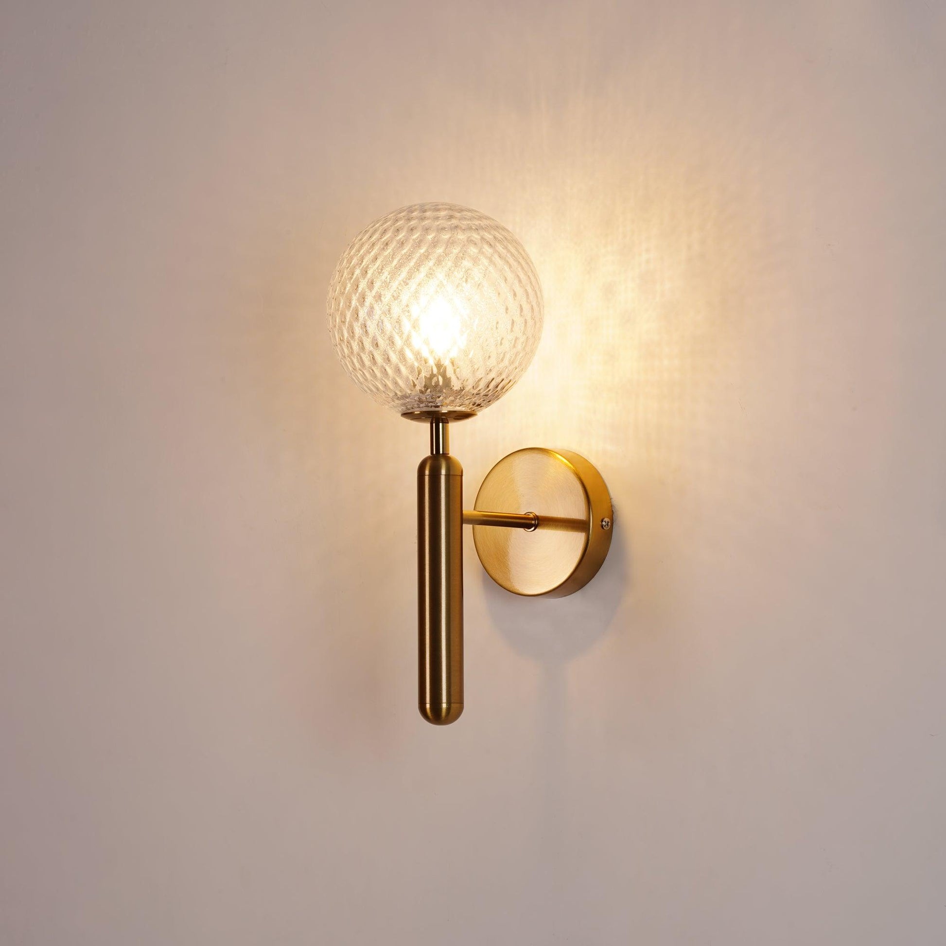 Ilirila Modern Minimalist Brass Glass Wall Light-Neutral Decor