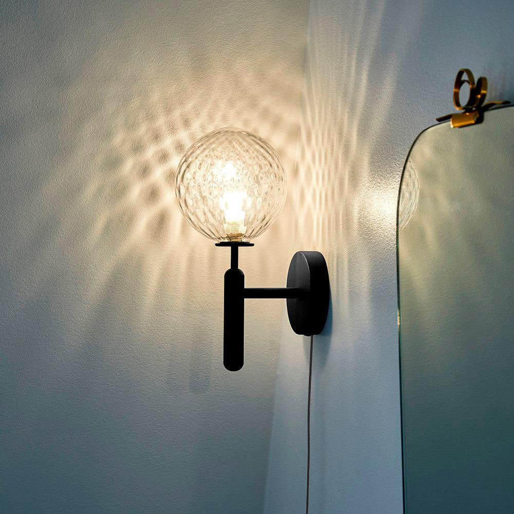 Kynlo Wall Lamp Plug In Glass Globe Nordic-Neutral Decor