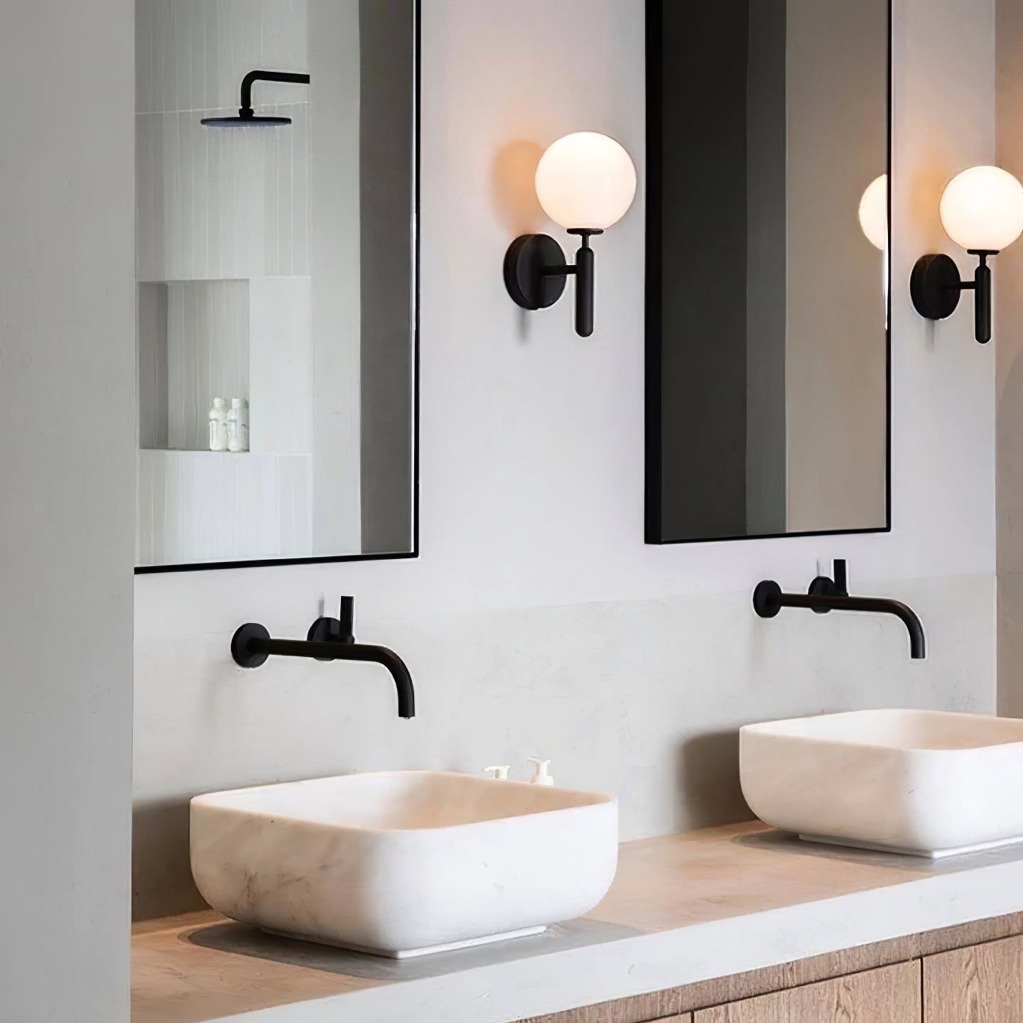 Ilirila Modern Minimalist Brass Glass Wall Light-Neutral Decor