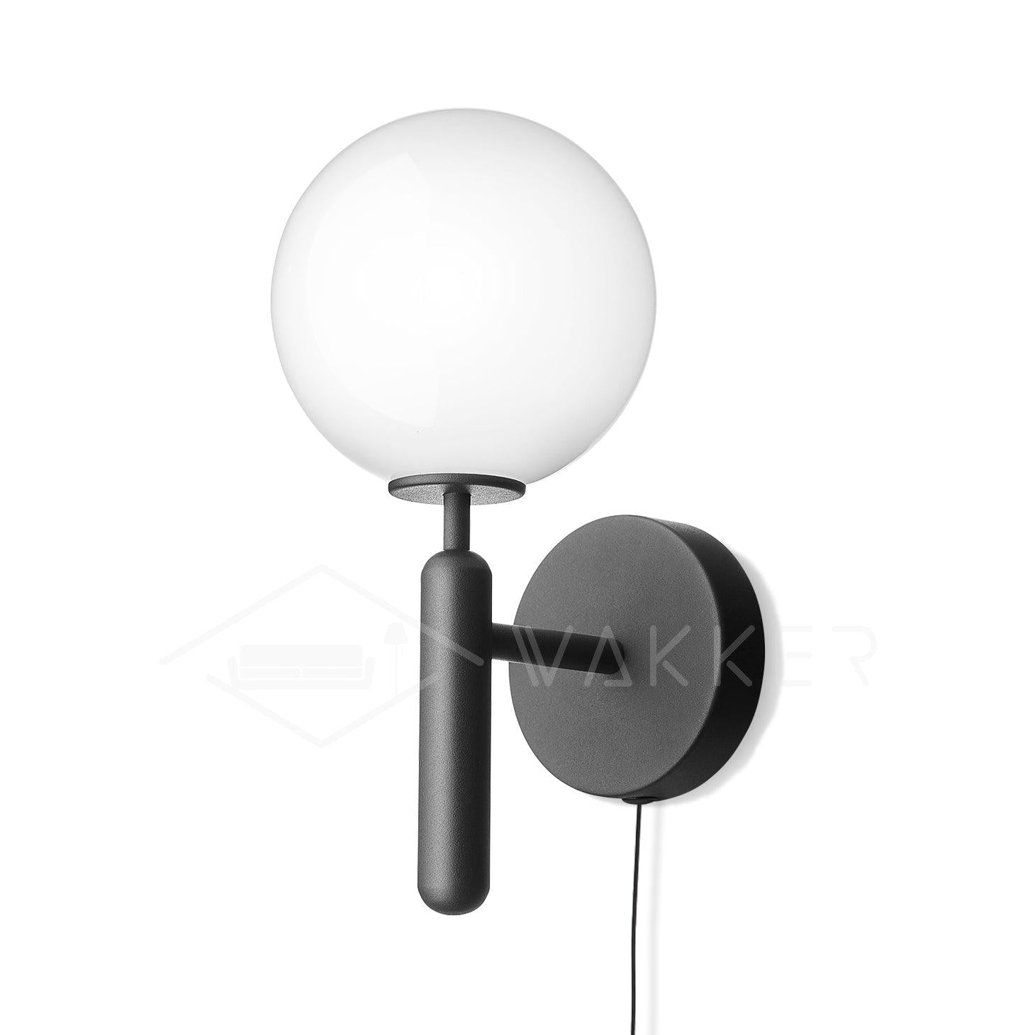 Kynlo Wall Lamp Plug In Glass Globe Nordic-Neutral Decor