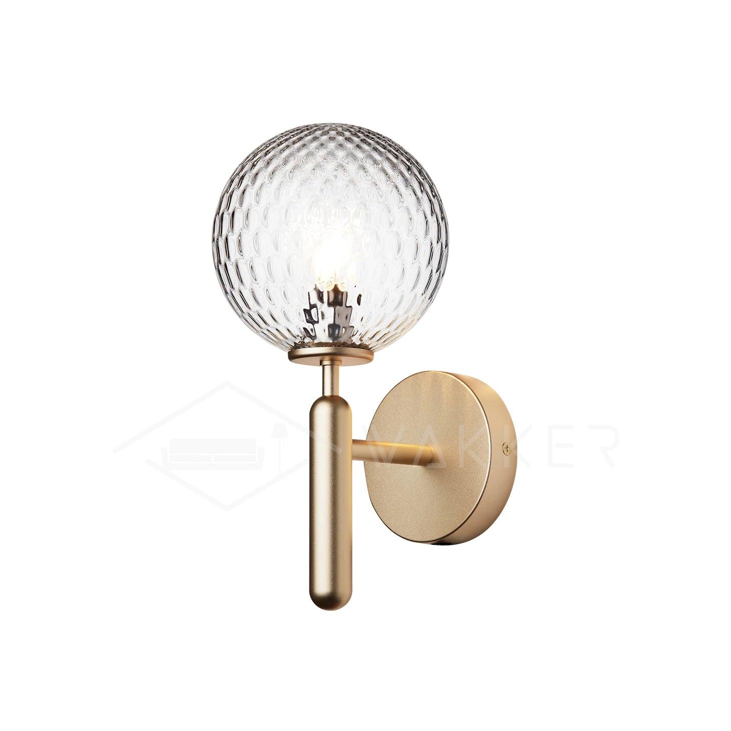Ilirila Modern Minimalist Brass Glass Wall Light-Neutral Decor
