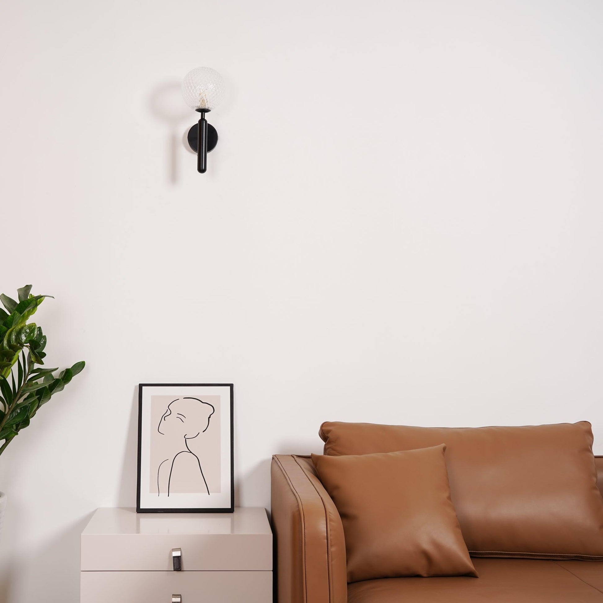 Kynlo Wall Lamp Plug In Glass Globe Nordic-Neutral Decor