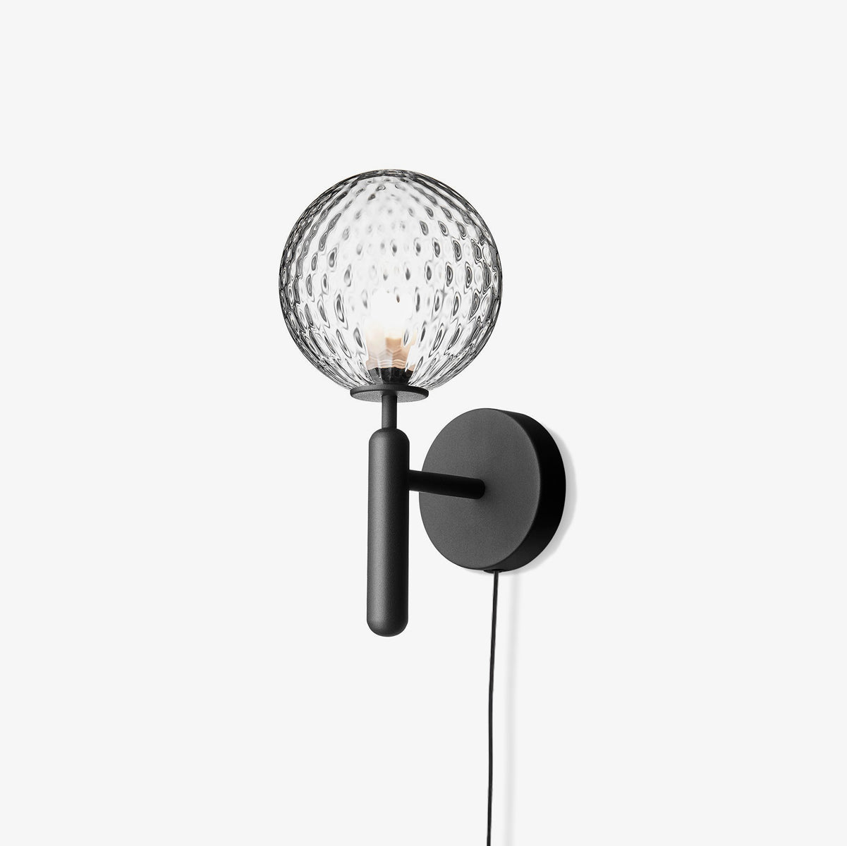Kynlo Wall Lamp Plug In Glass Globe Nordic-Neutral Decor