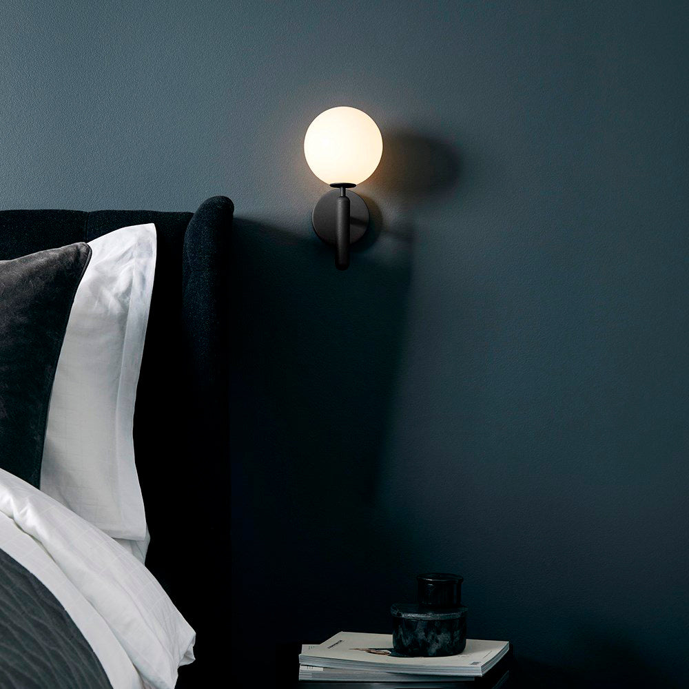 Kynlo Wall Lamp Plug In Glass Globe Nordic-Neutral Decor
