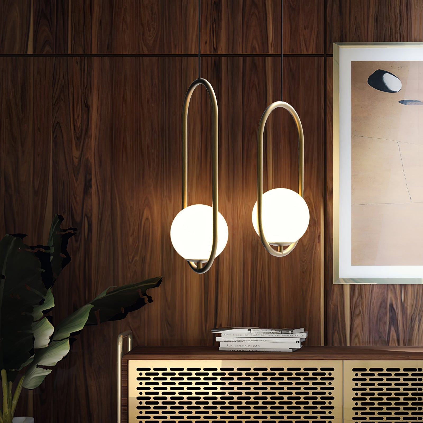 Sorveth Contemporary Brass Pendant Light-Neutral Decor